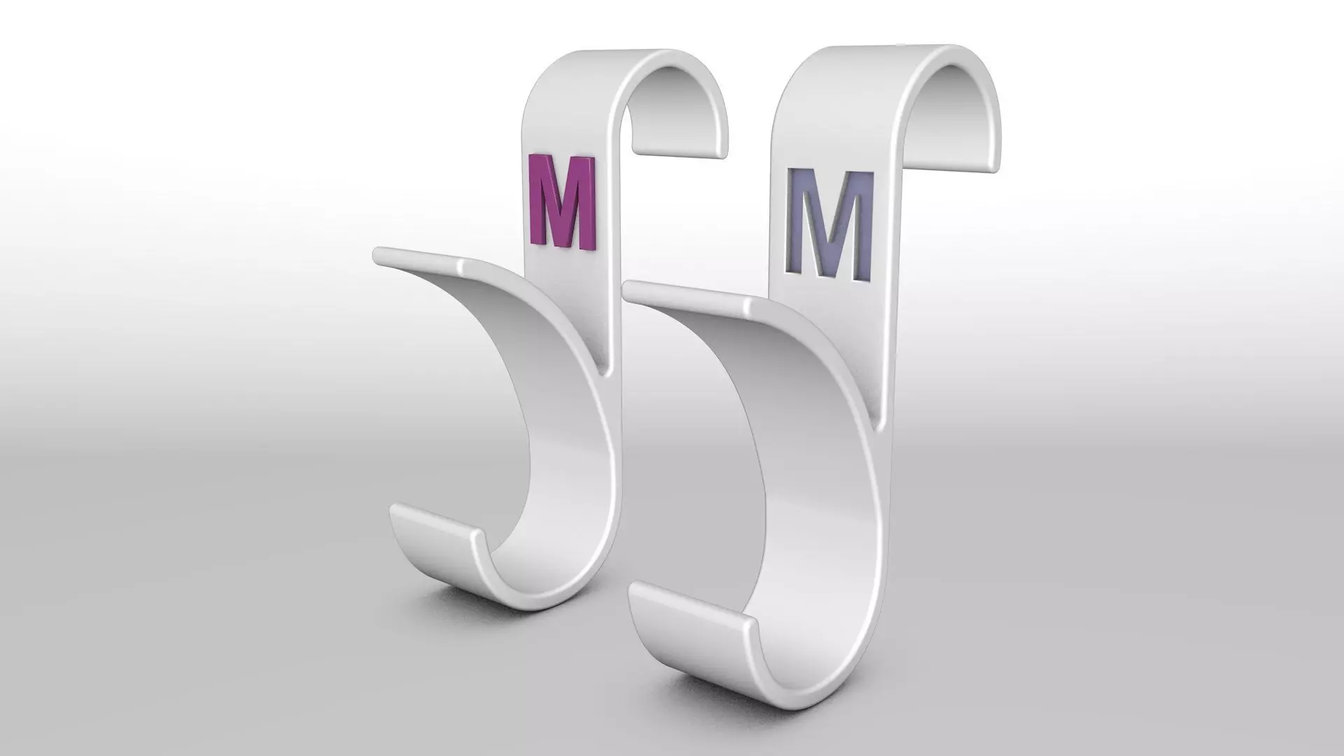 hanger Bathroom 3D print model letter M 3D print model