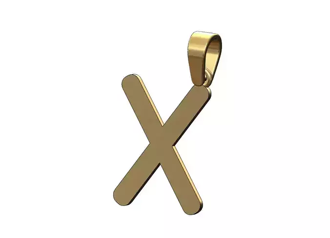 Gebo viking runes initials alphabet pendant charm bail 3D print model