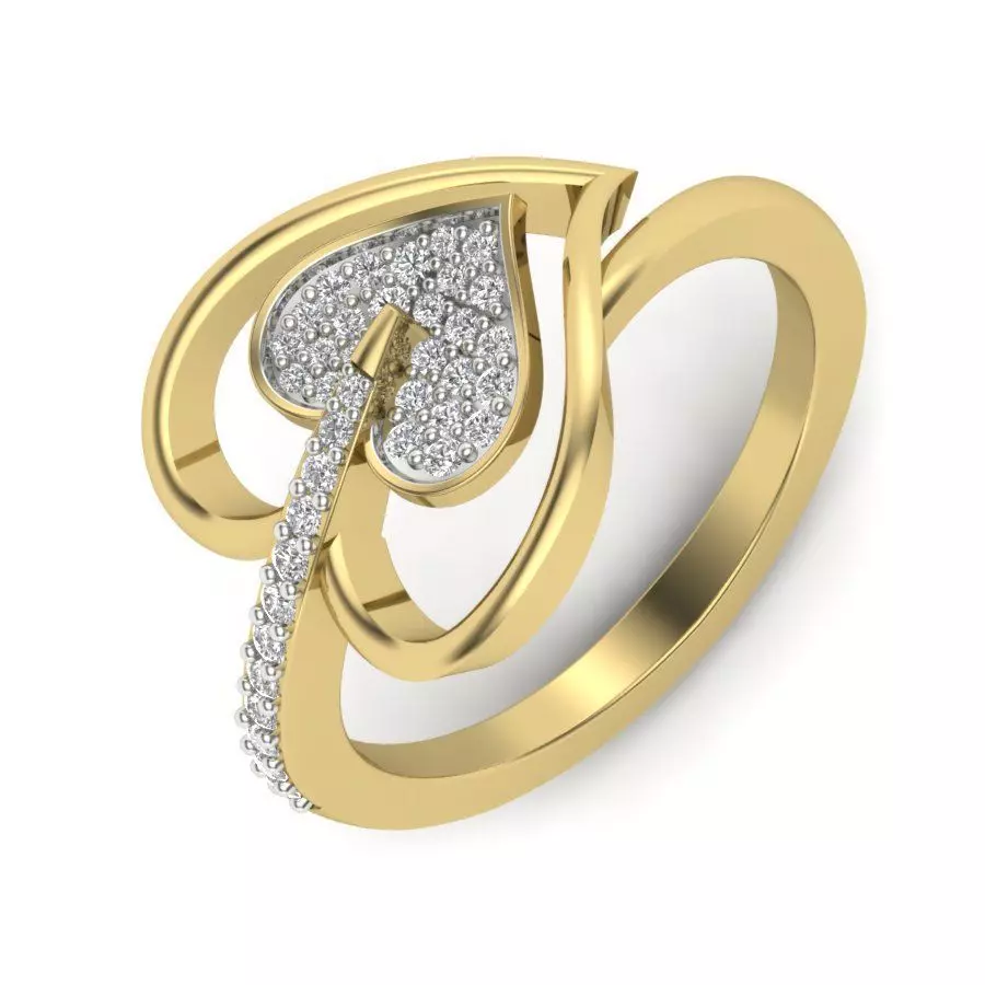 Women Diamond Ring 3dm STL Render Details - PR-154 DIA 3D print model