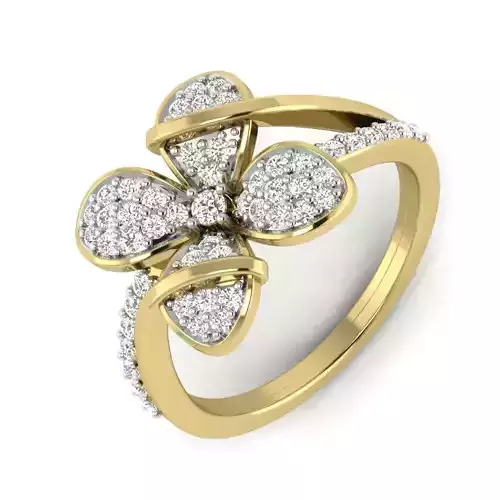 Women Diamond Ring 3dm STL  Render Details - PR-159 DIA