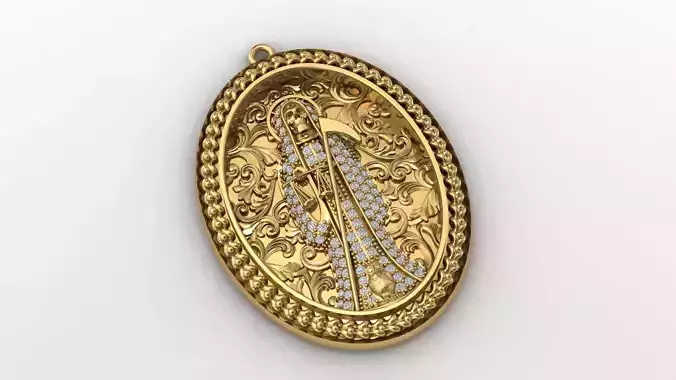  santa muerte holy death small size pendant 3D STL 3DM skull