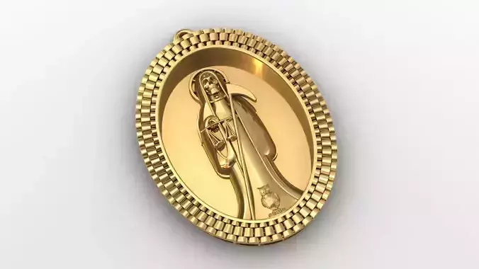  santa muerte holy death small size pendant 3D STL 3DM skull