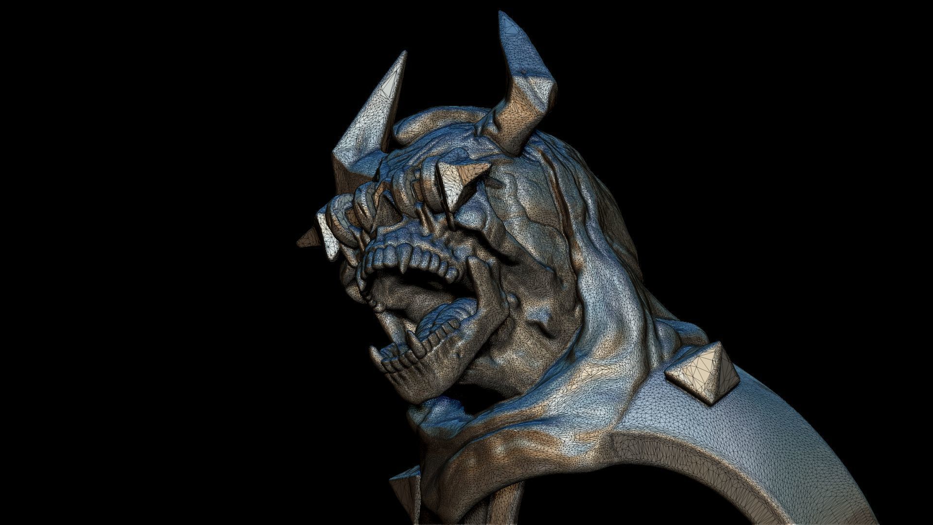 Dark Guardian Ring 3D print model_17