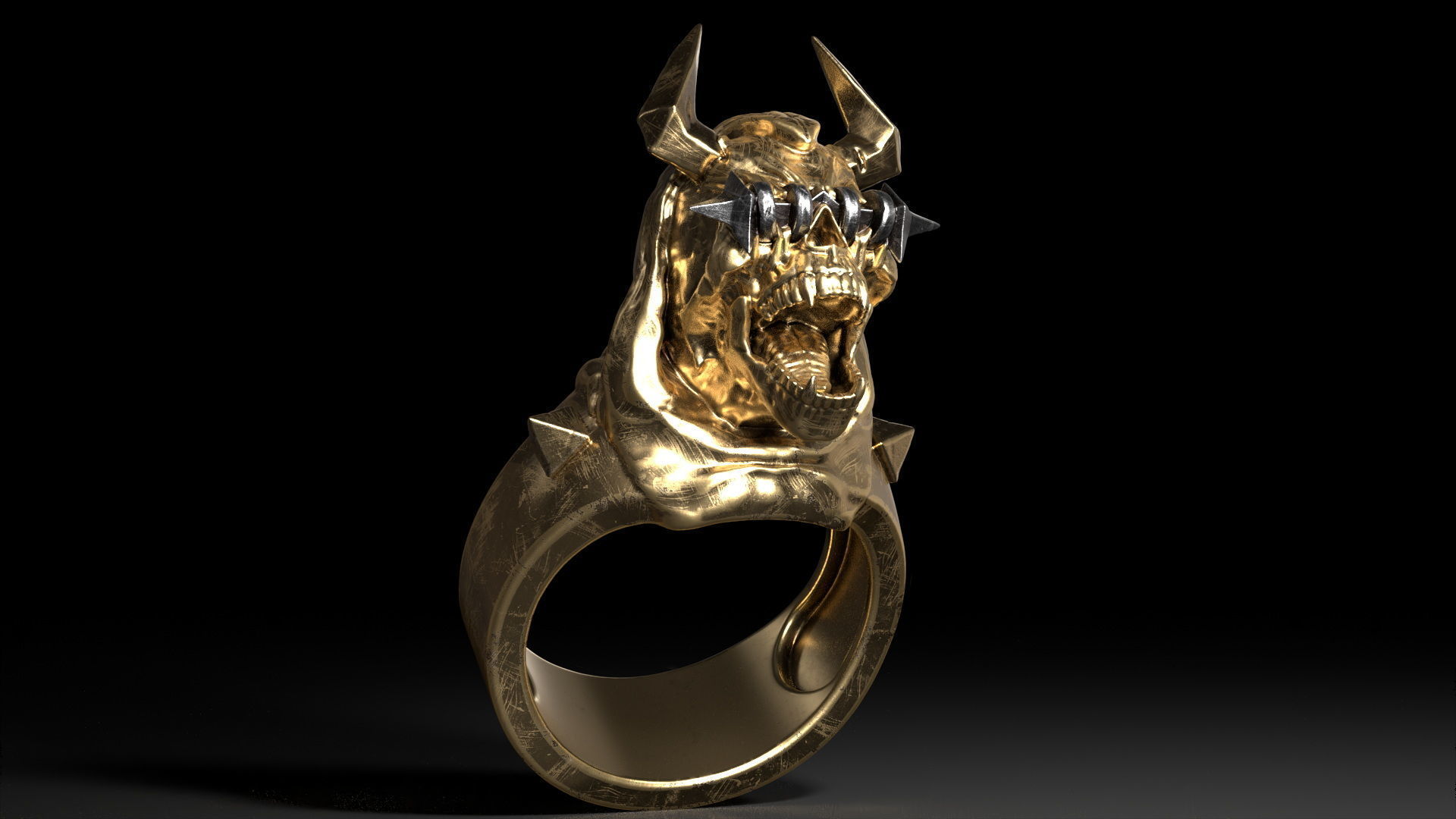 Dark Guardian Ring 3D print model_11