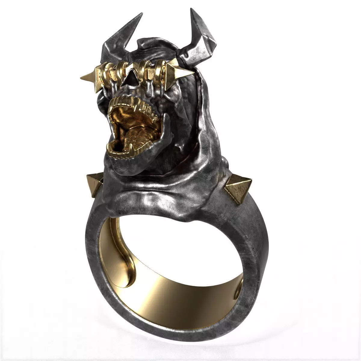 Dark Guardian Ring 3D print model_0