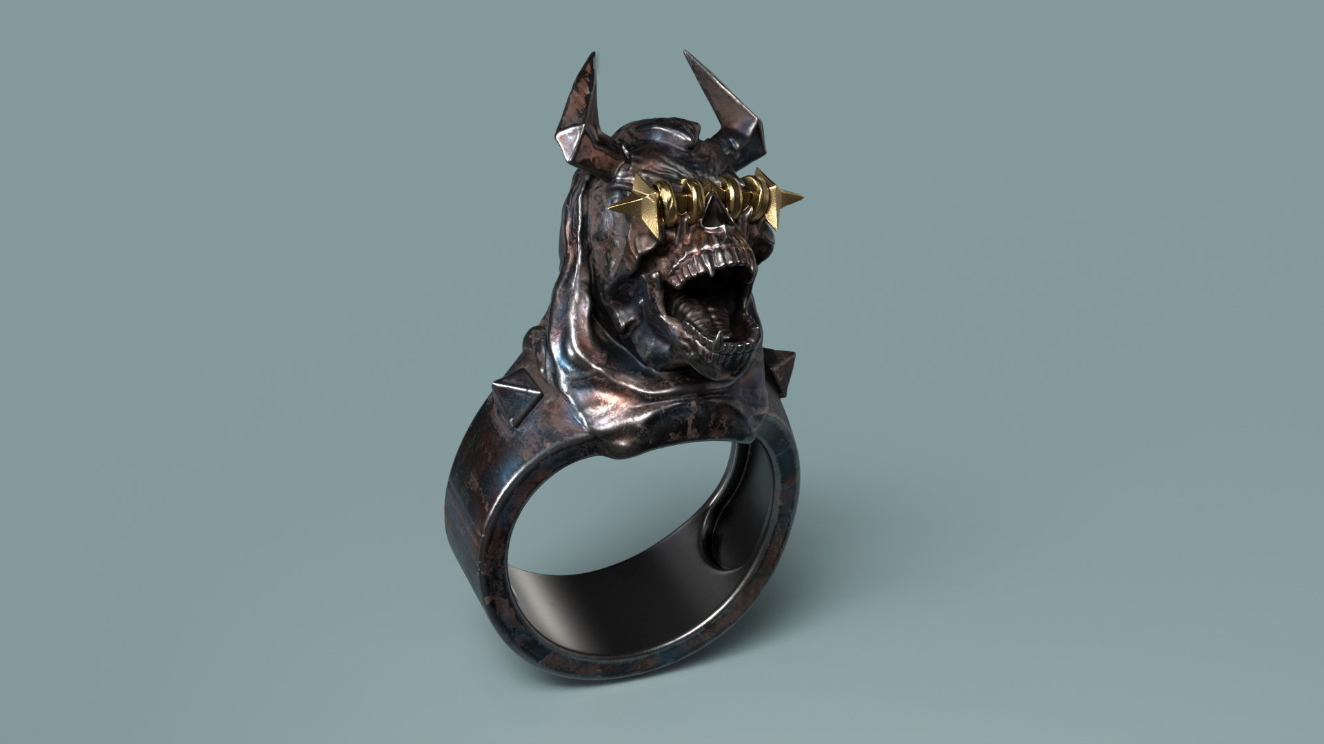 Dark Guardian Ring 3D print model_18