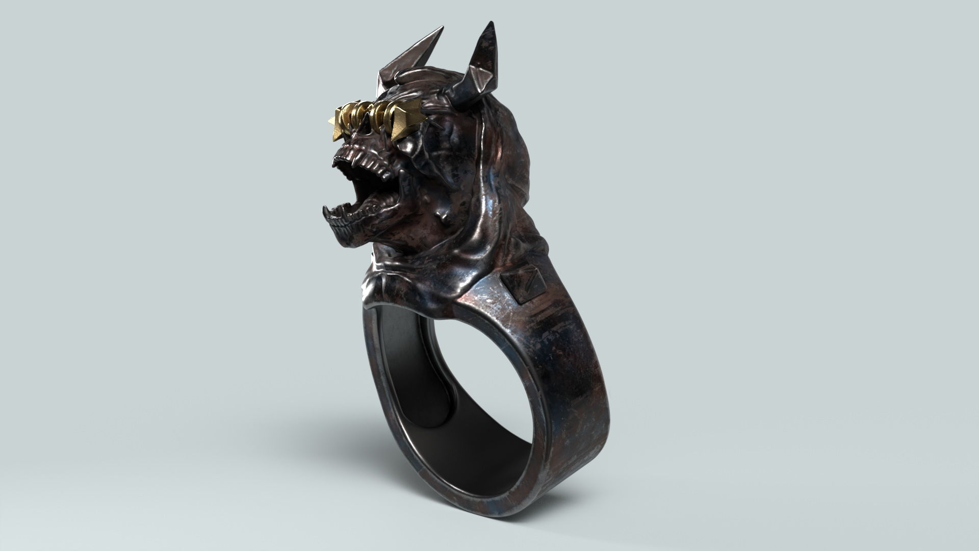 Dark Guardian Ring 3D print model_19