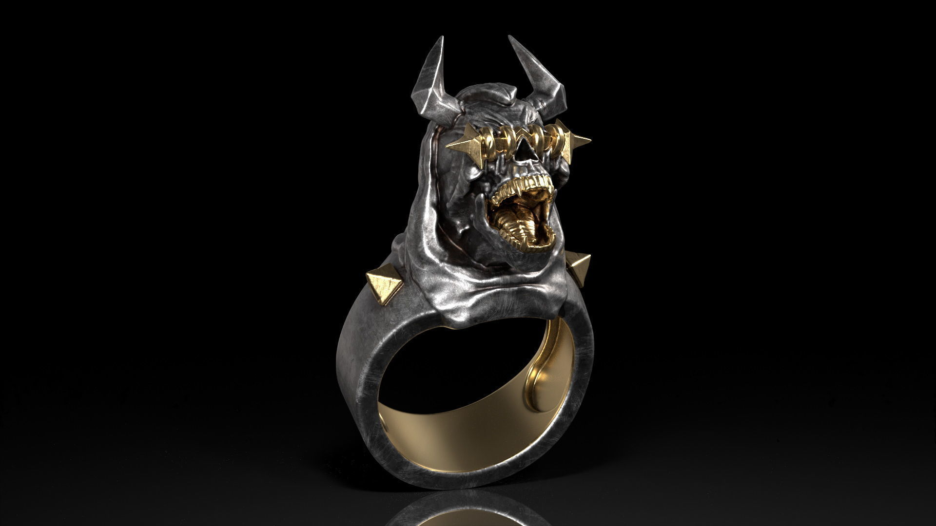 Dark Guardian Ring 3D print model_7