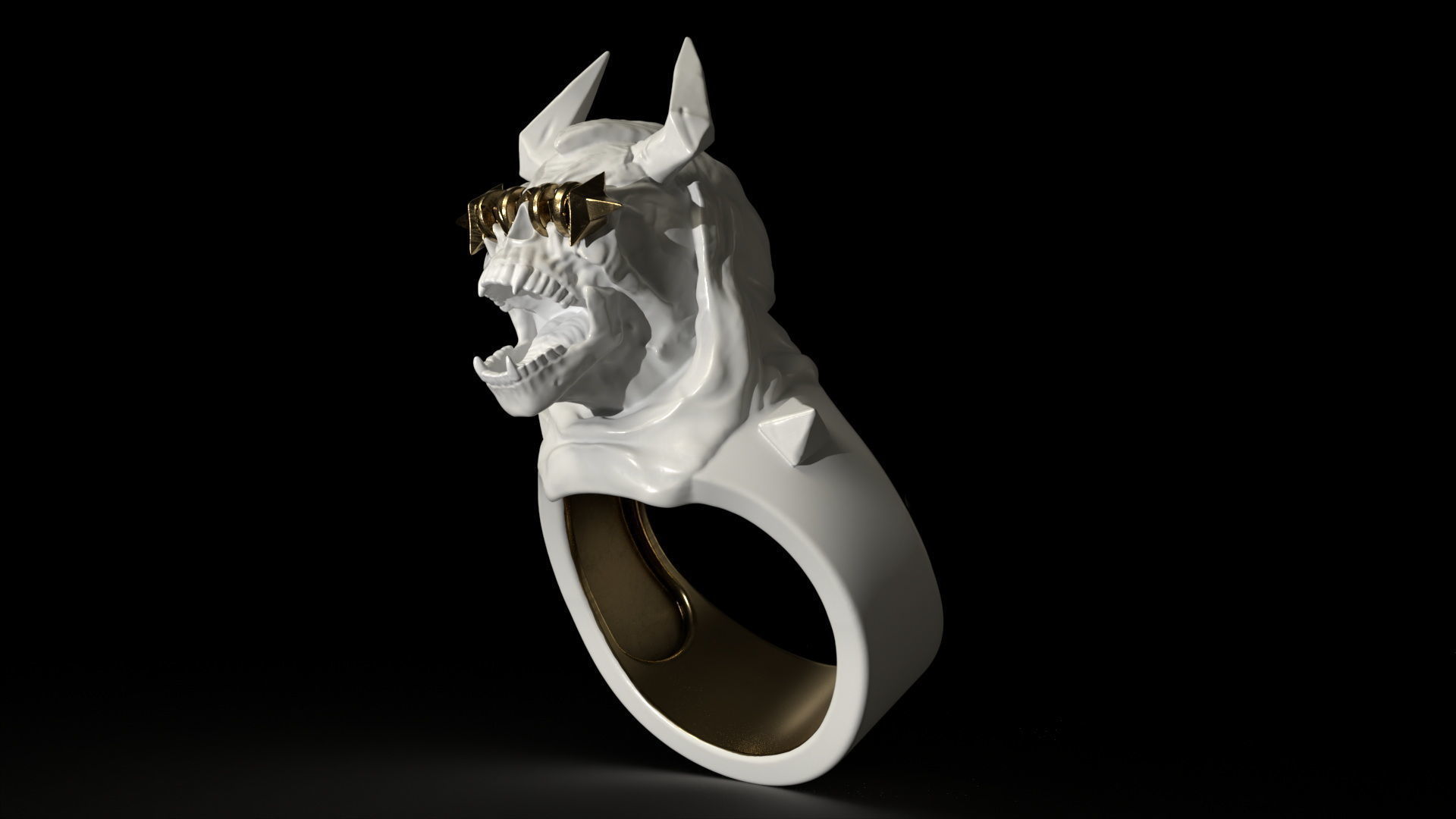 Dark Guardian Ring 3D print model_15