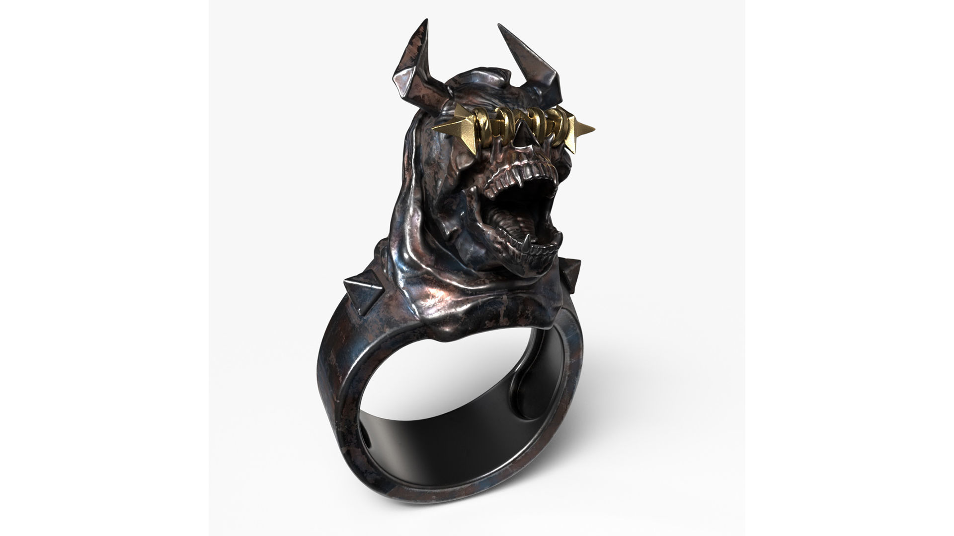 Dark Guardian Ring 3D print model_6
