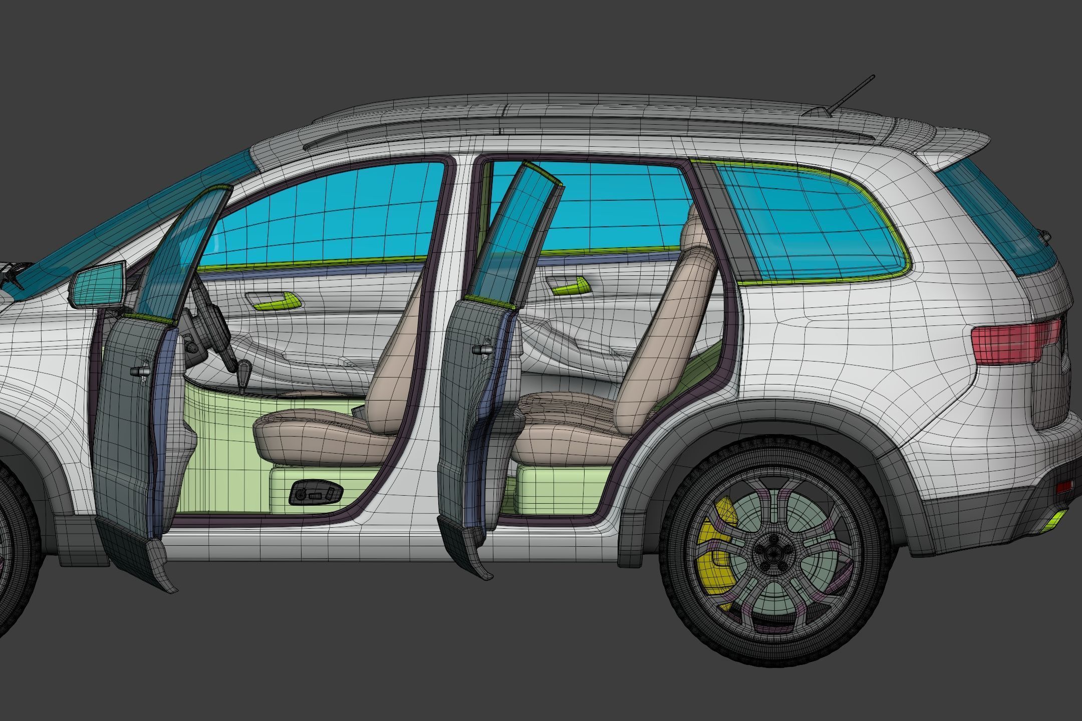 Generic  Electric - Hybrid SUV Car - Crossover - Off Road - 4x4 3D model_33