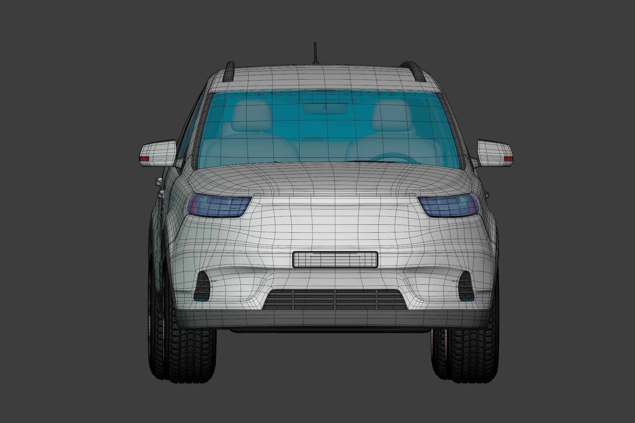 Generic  Electric - Hybrid SUV Car - Crossover - Off Road - 4x4 3D model_5