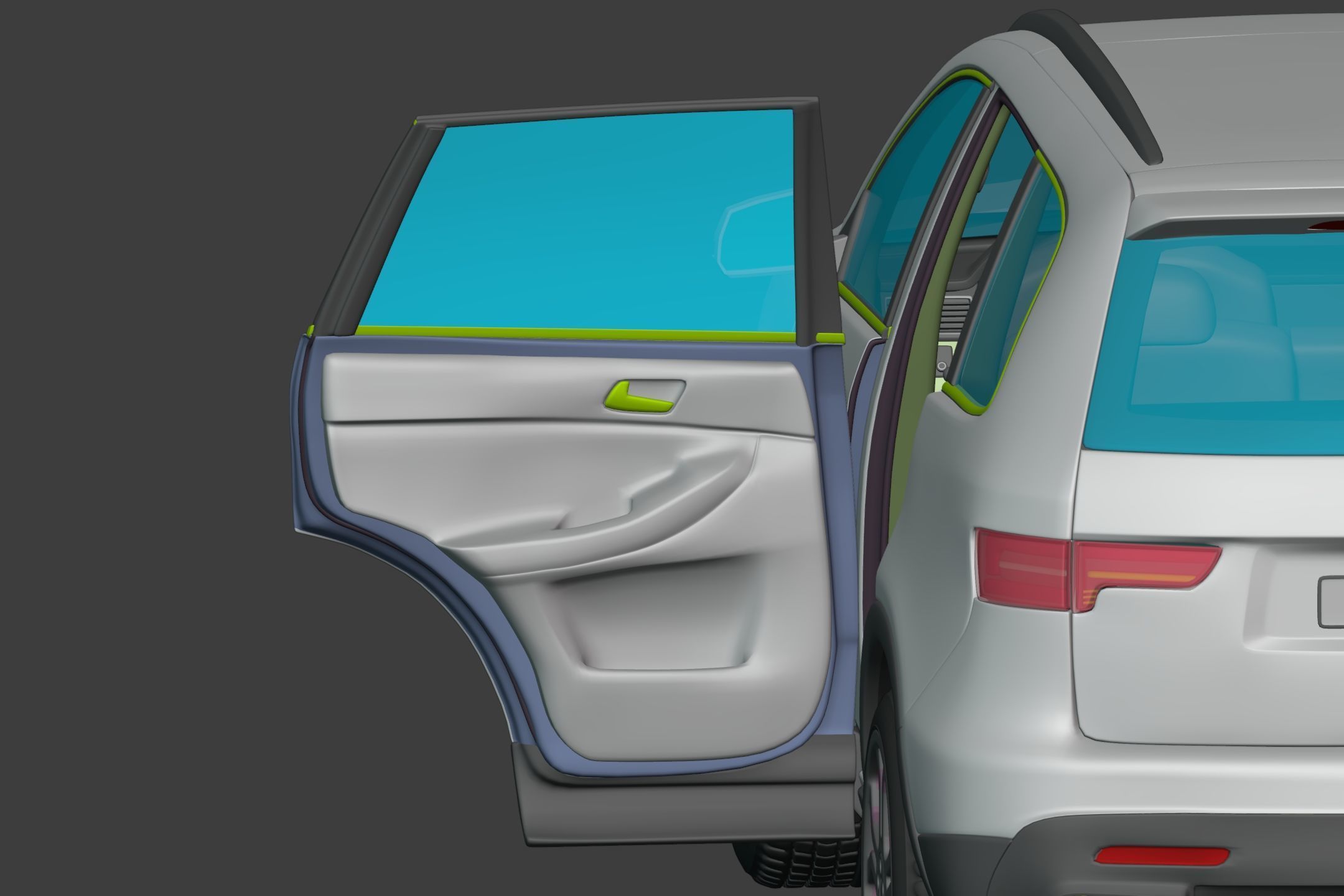 Generic  Electric - Hybrid SUV Car - Crossover - Off Road - 4x4 3D model_24