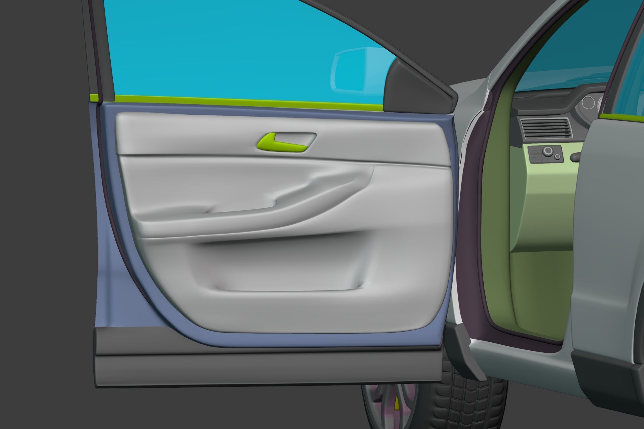 Generic  Electric - Hybrid SUV Car - Crossover - Off Road - 4x4 3D model_22