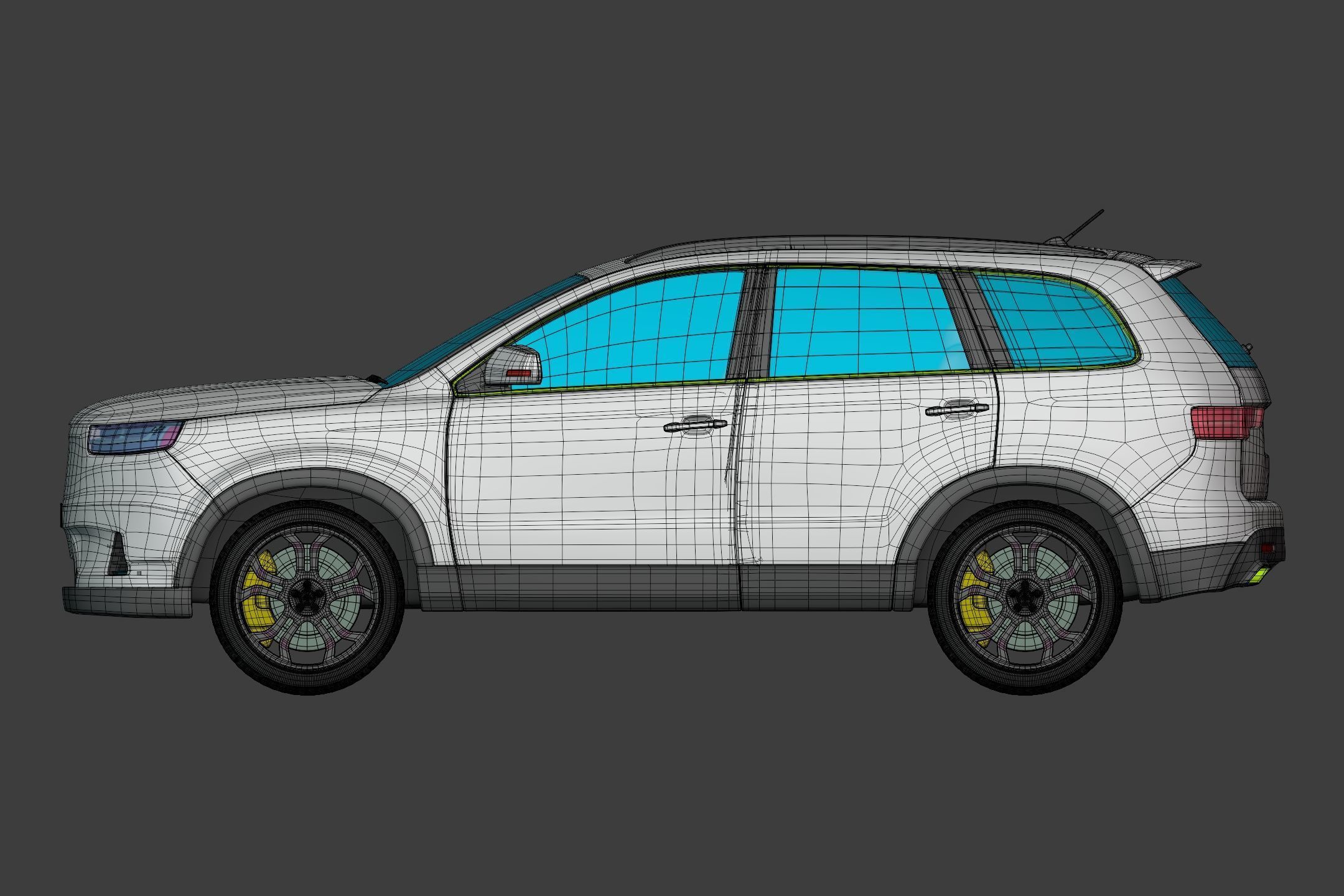 Generic  Electric - Hybrid SUV Car - Crossover - Off Road - 4x4 3D model_15