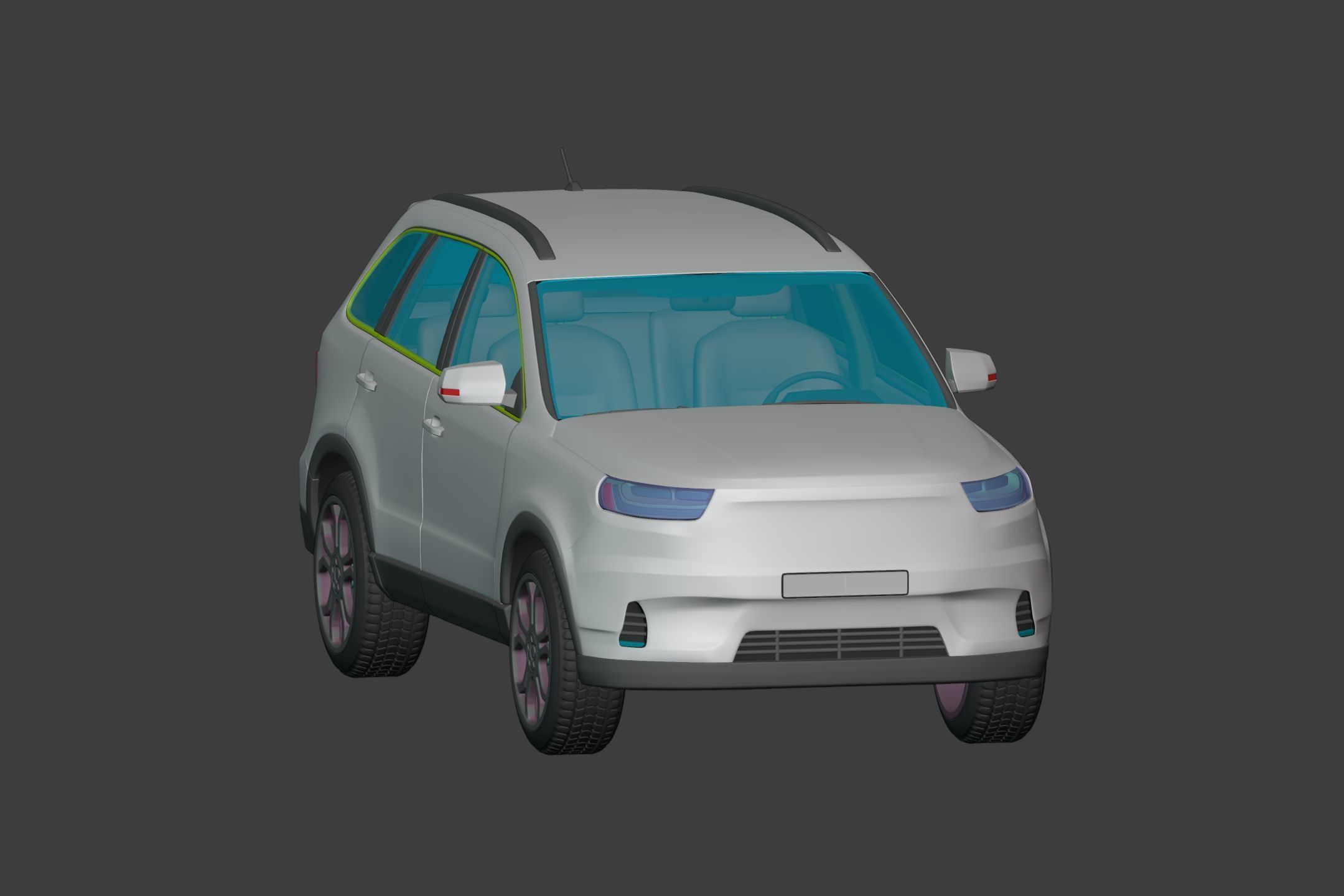 Generic  Electric - Hybrid SUV Car - Crossover - Off Road - 4x4 3D model_10
