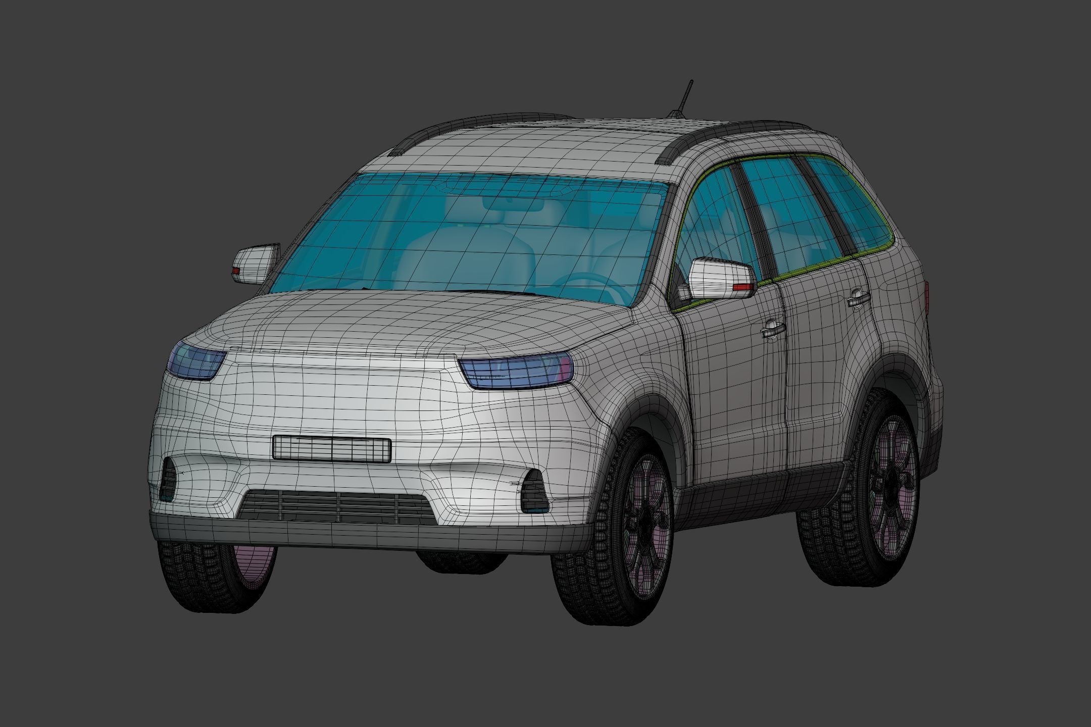 Generic  Electric - Hybrid SUV Car - Crossover - Off Road - 4x4 3D model_7