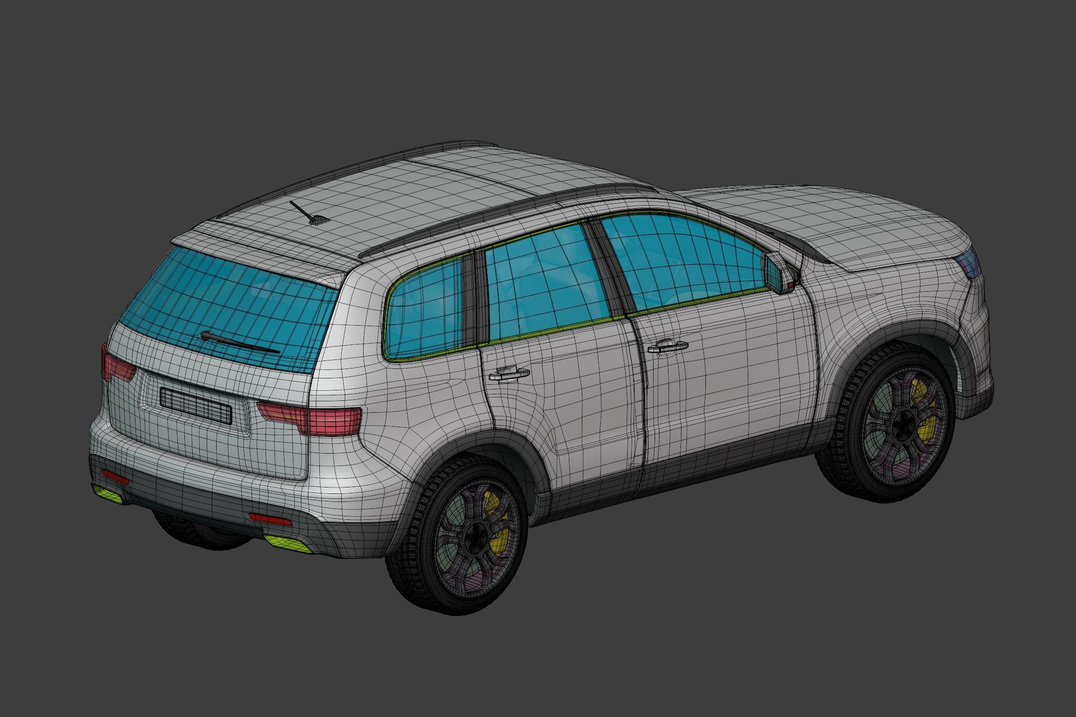 Generic  Electric - Hybrid SUV Car - Crossover - Off Road - 4x4 3D model_19