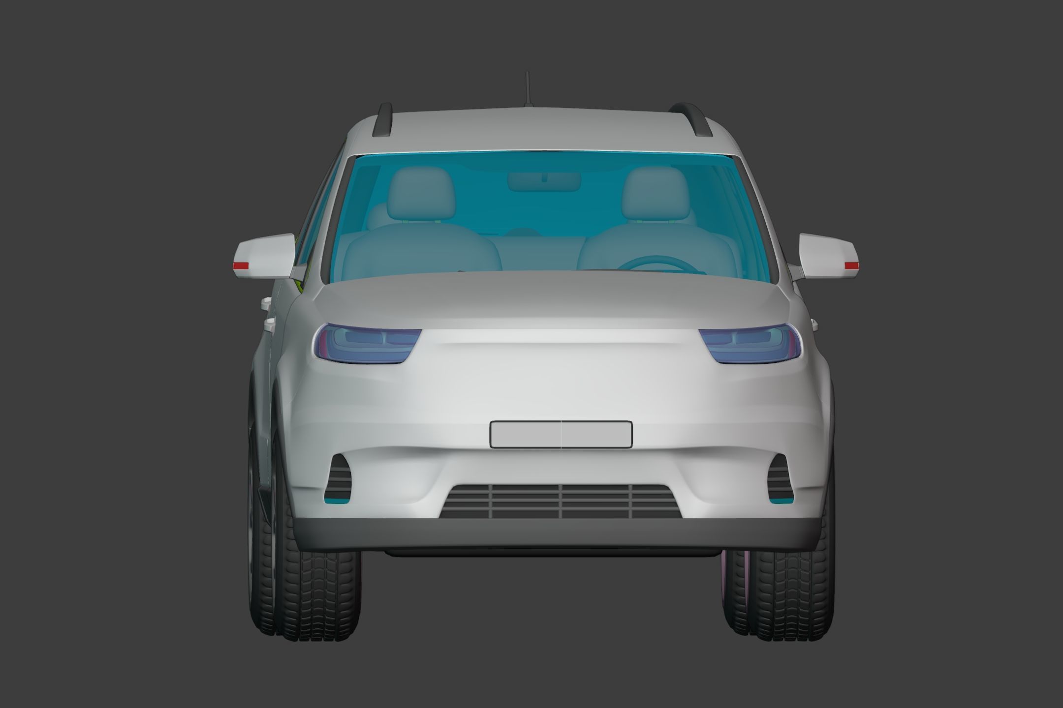 Generic  Electric - Hybrid SUV Car - Crossover - Off Road - 4x4 3D model_4