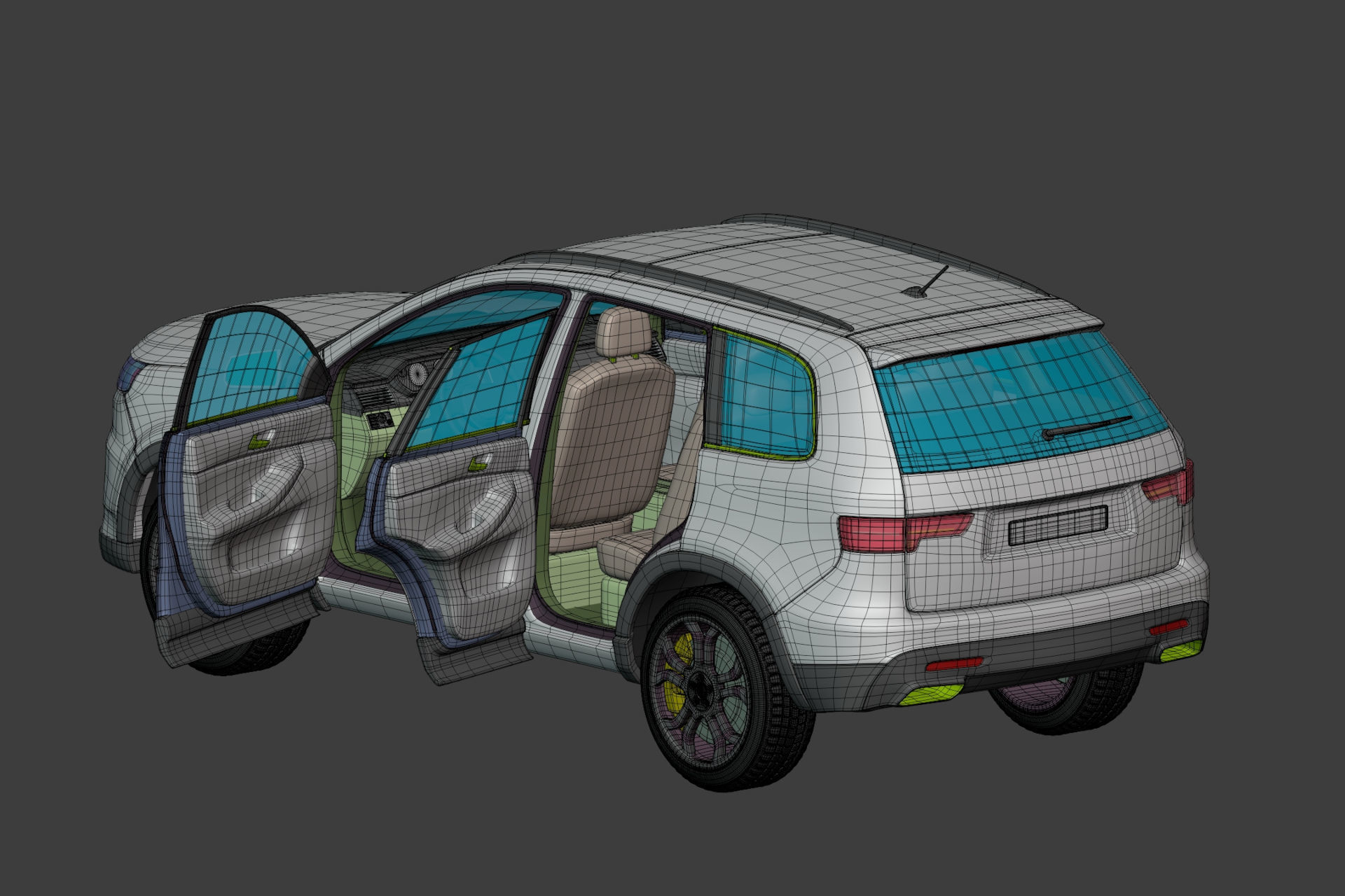 Generic  Electric - Hybrid SUV Car - Crossover - Off Road - 4x4 3D model_13