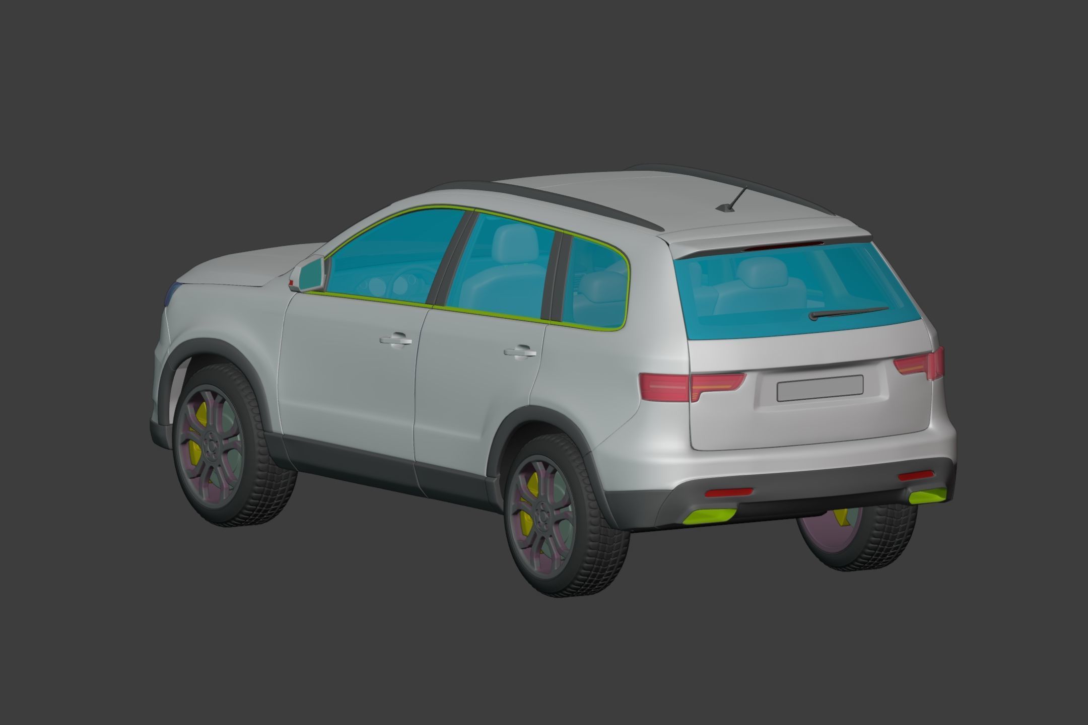 Generic  Electric - Hybrid SUV Car - Crossover - Off Road - 4x4 3D model_16