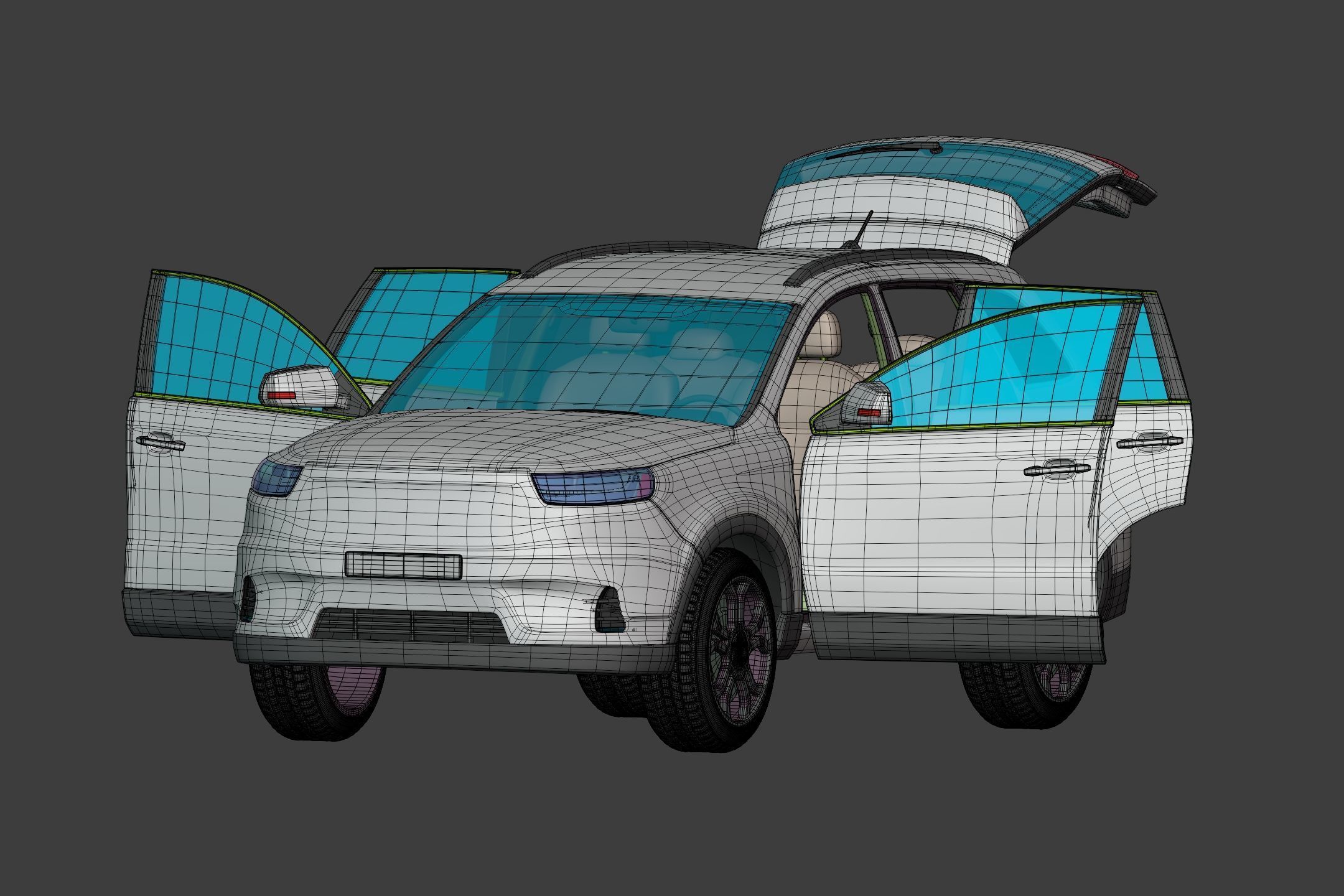 Generic  Electric - Hybrid SUV Car - Crossover - Off Road - 4x4 3D model_9