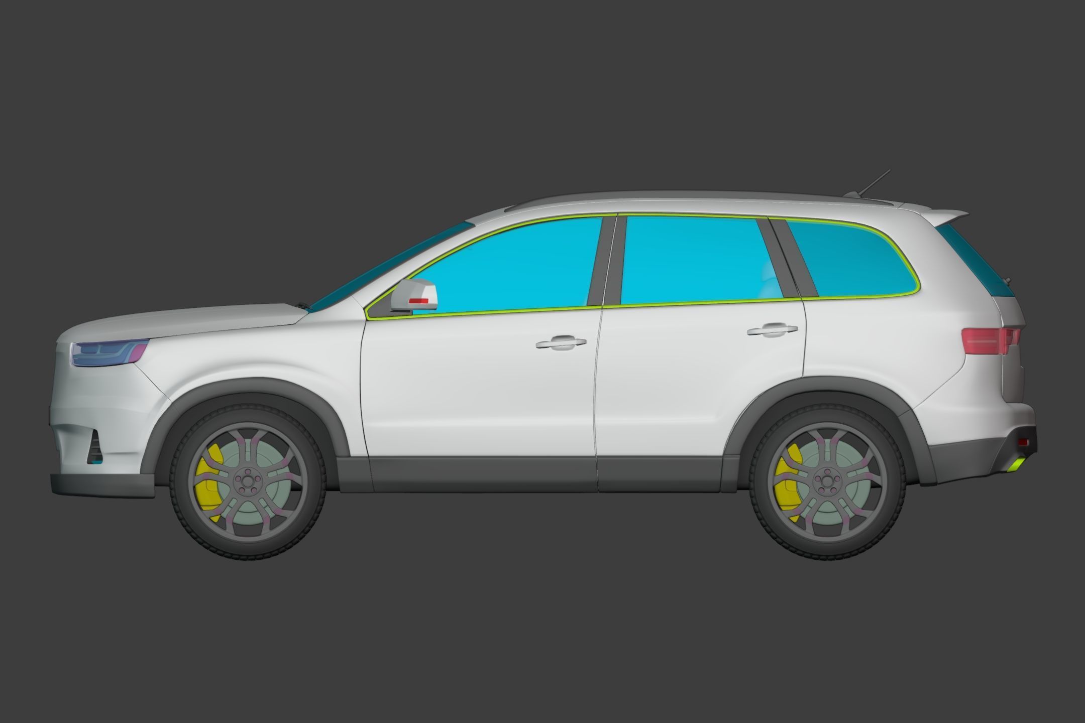 Generic  Electric - Hybrid SUV Car - Crossover - Off Road - 4x4 3D model_14
