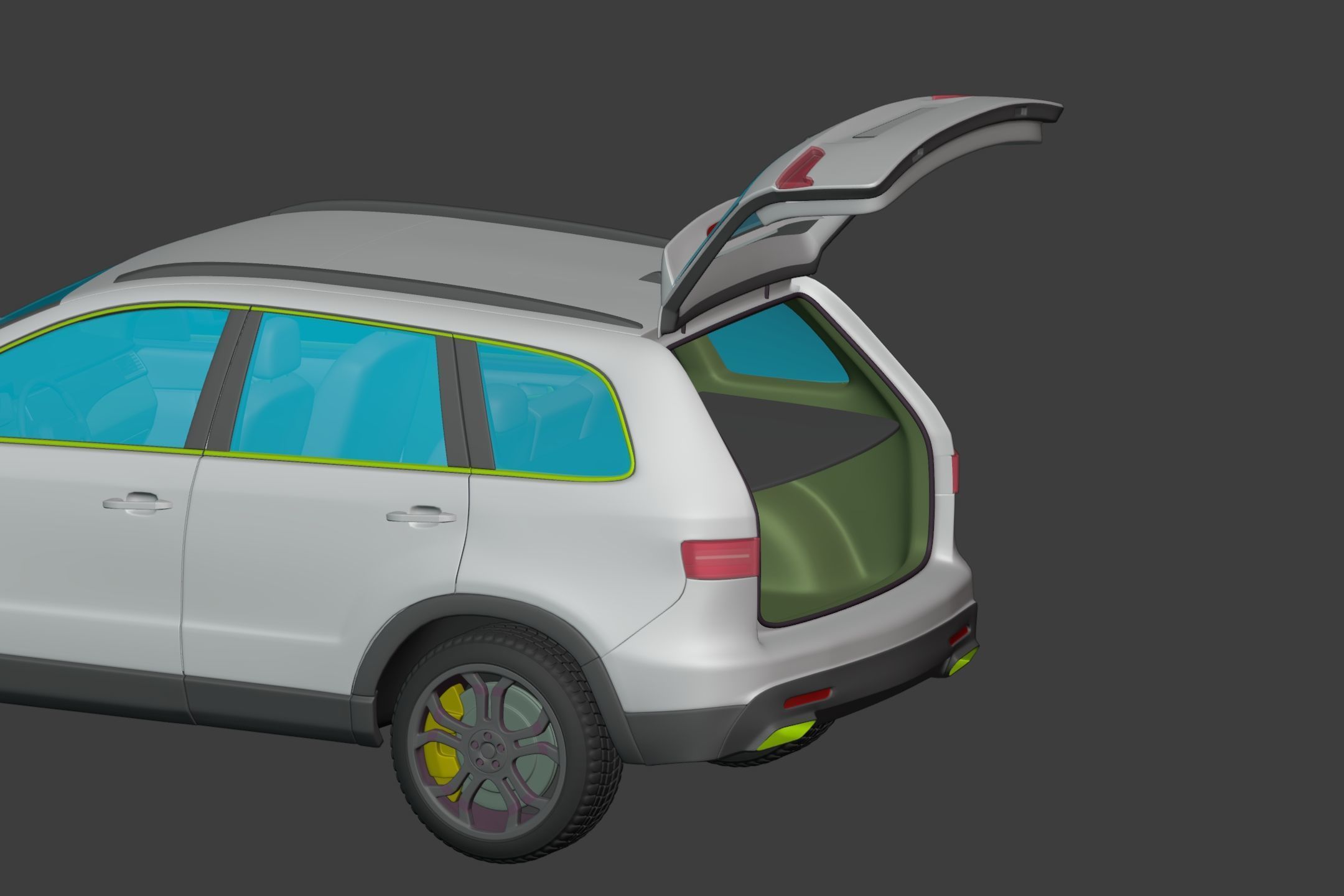 Generic  Electric - Hybrid SUV Car - Crossover - Off Road - 4x4 3D model_26