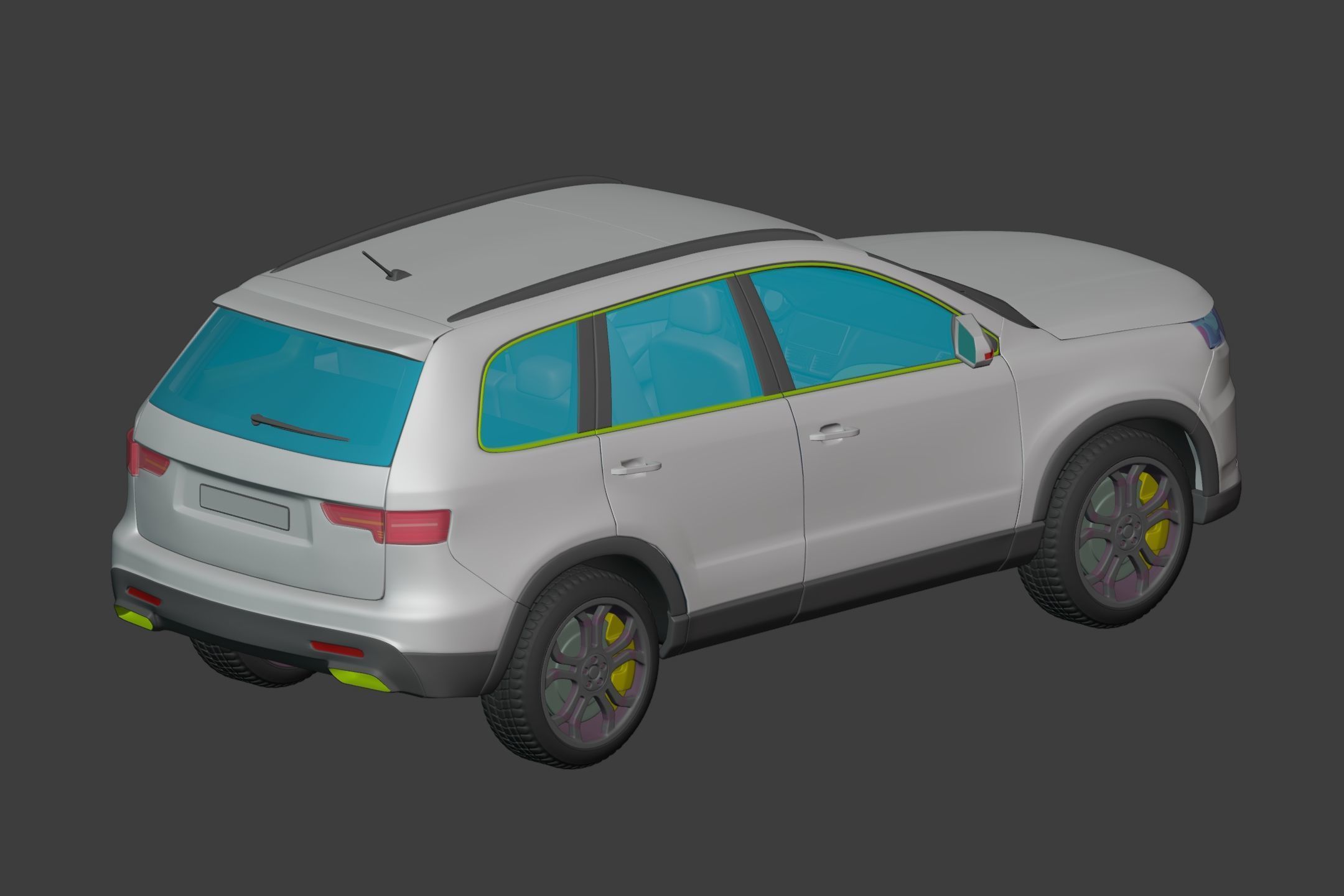 Generic  Electric - Hybrid SUV Car - Crossover - Off Road - 4x4 3D model_18