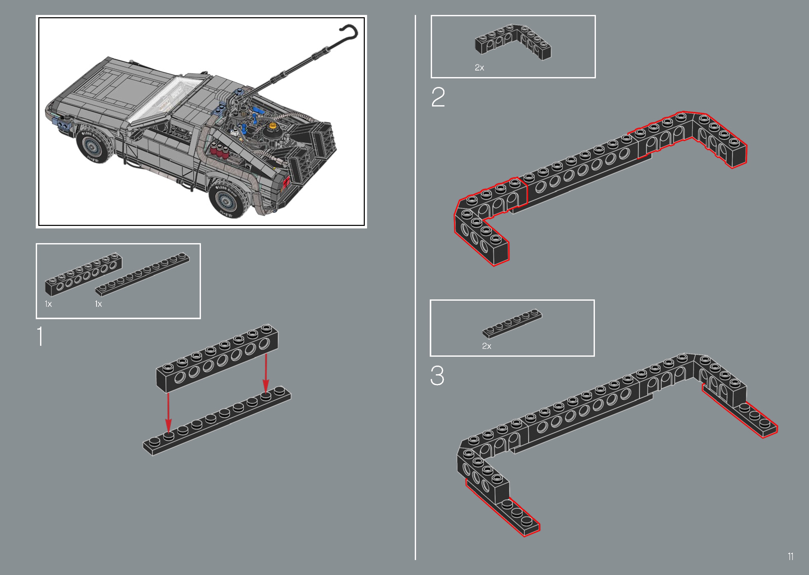 TwindBricks3D - 10300 Back to the Future Time Machine 3D print model_4