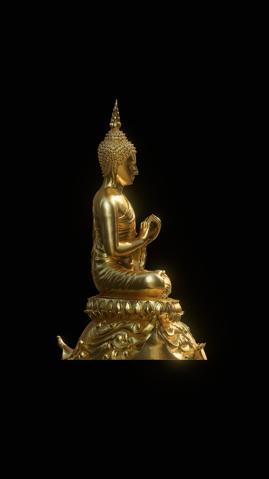 Buddha Thailand 3D model_2