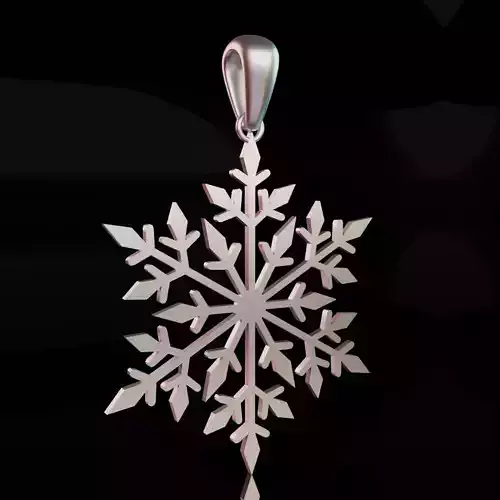 Snowflake jewerly pendent 3D print model Snowflake jewerly pendent 3D print model