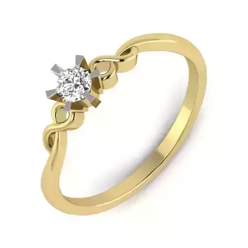 Women Diamond Ring 3dm STL  Render Details - PR-173 DIA