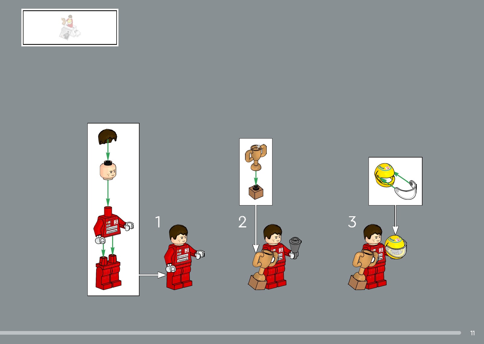 TwindBricks3D - 10330 McLaren MP44 - Ayrton Senna 3D print model_4