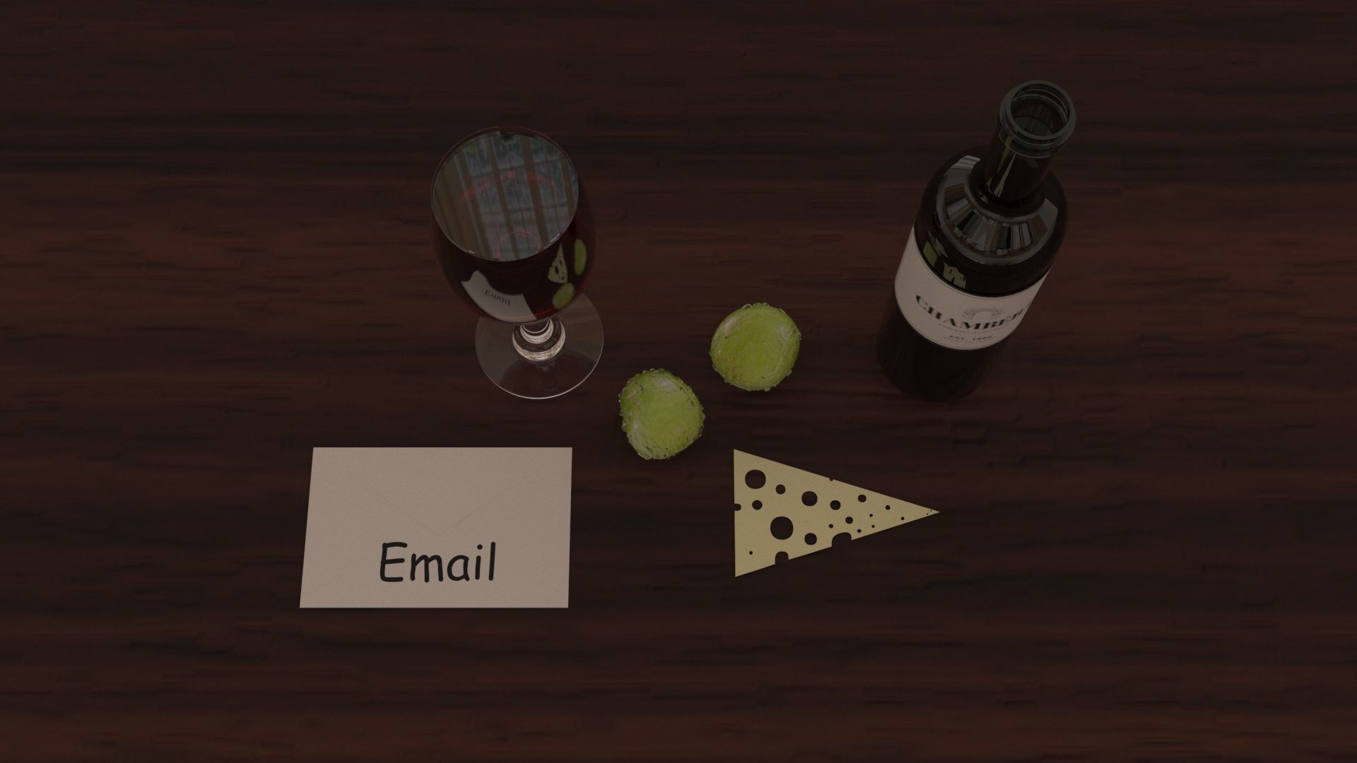 Wine Table 3D model_1