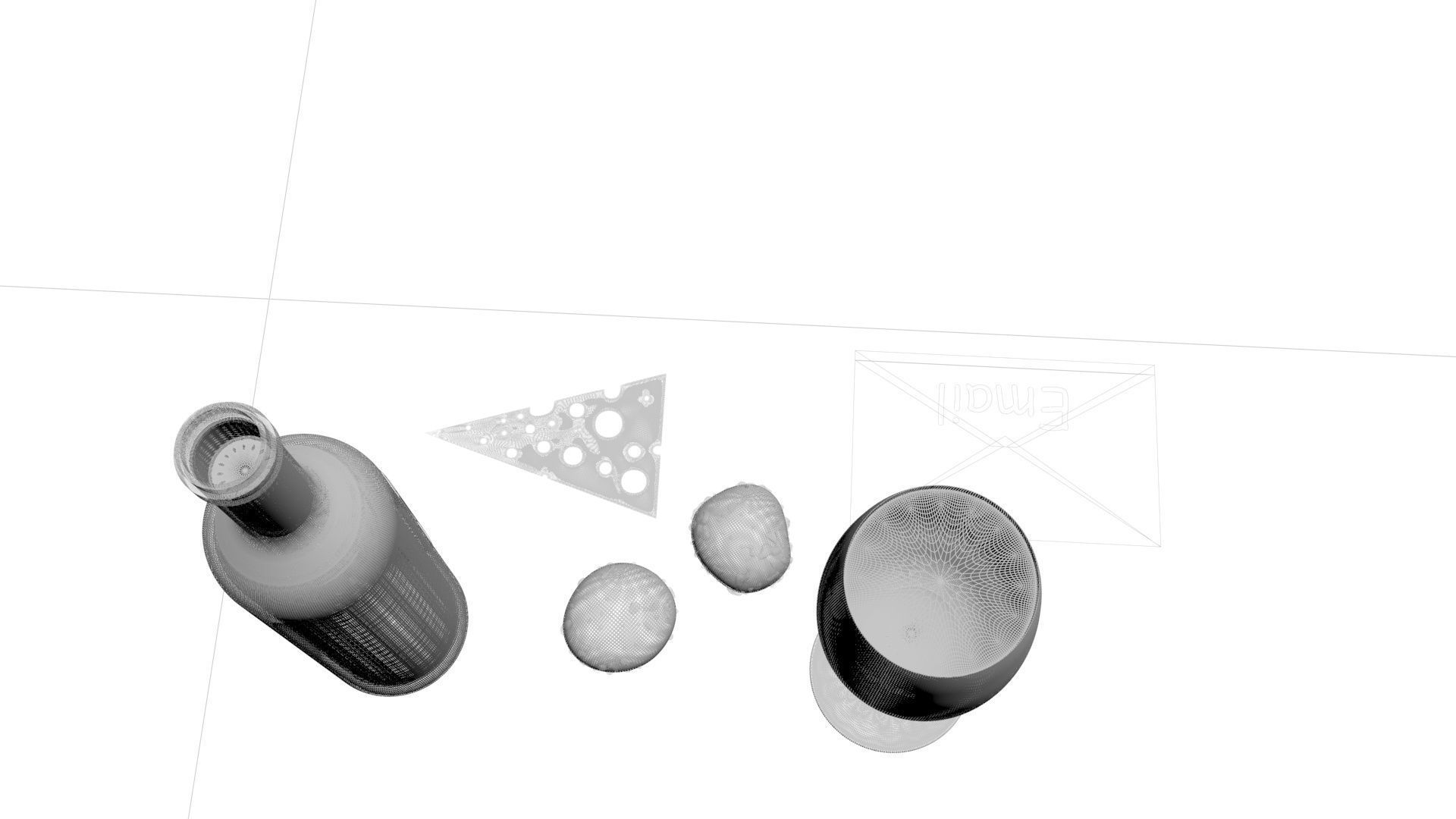 Wine Table 3D model_8