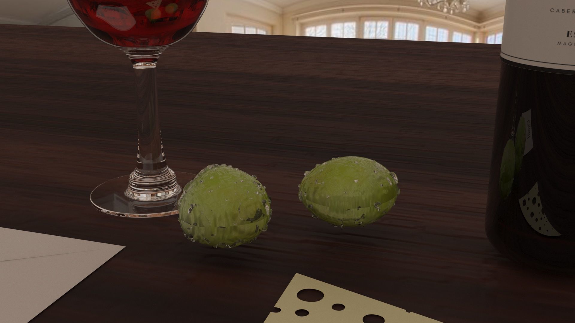 Wine Table 3D model_4