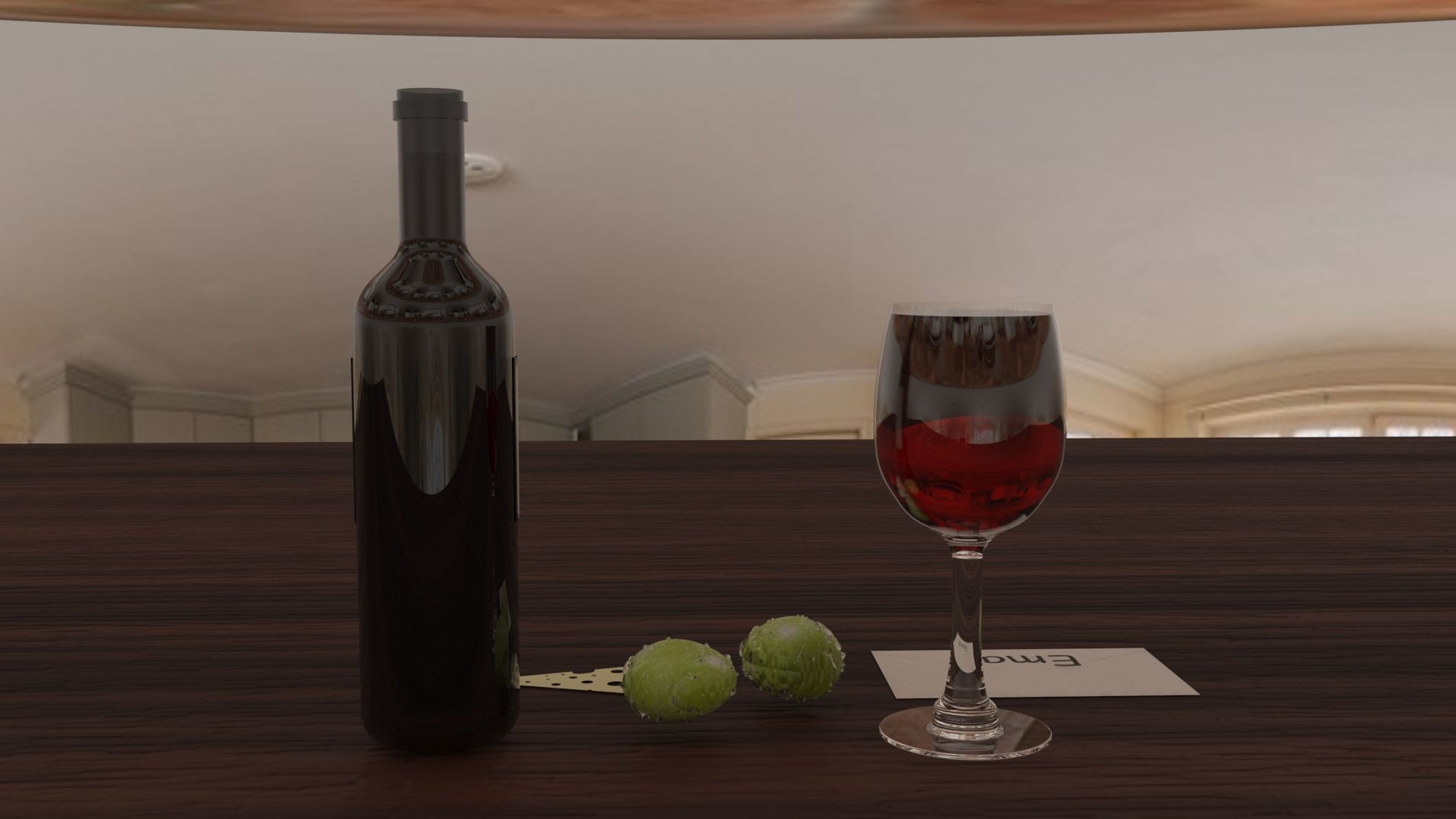 Wine Table 3D model_5