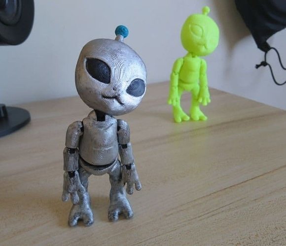 big little alien flexi 3D print model