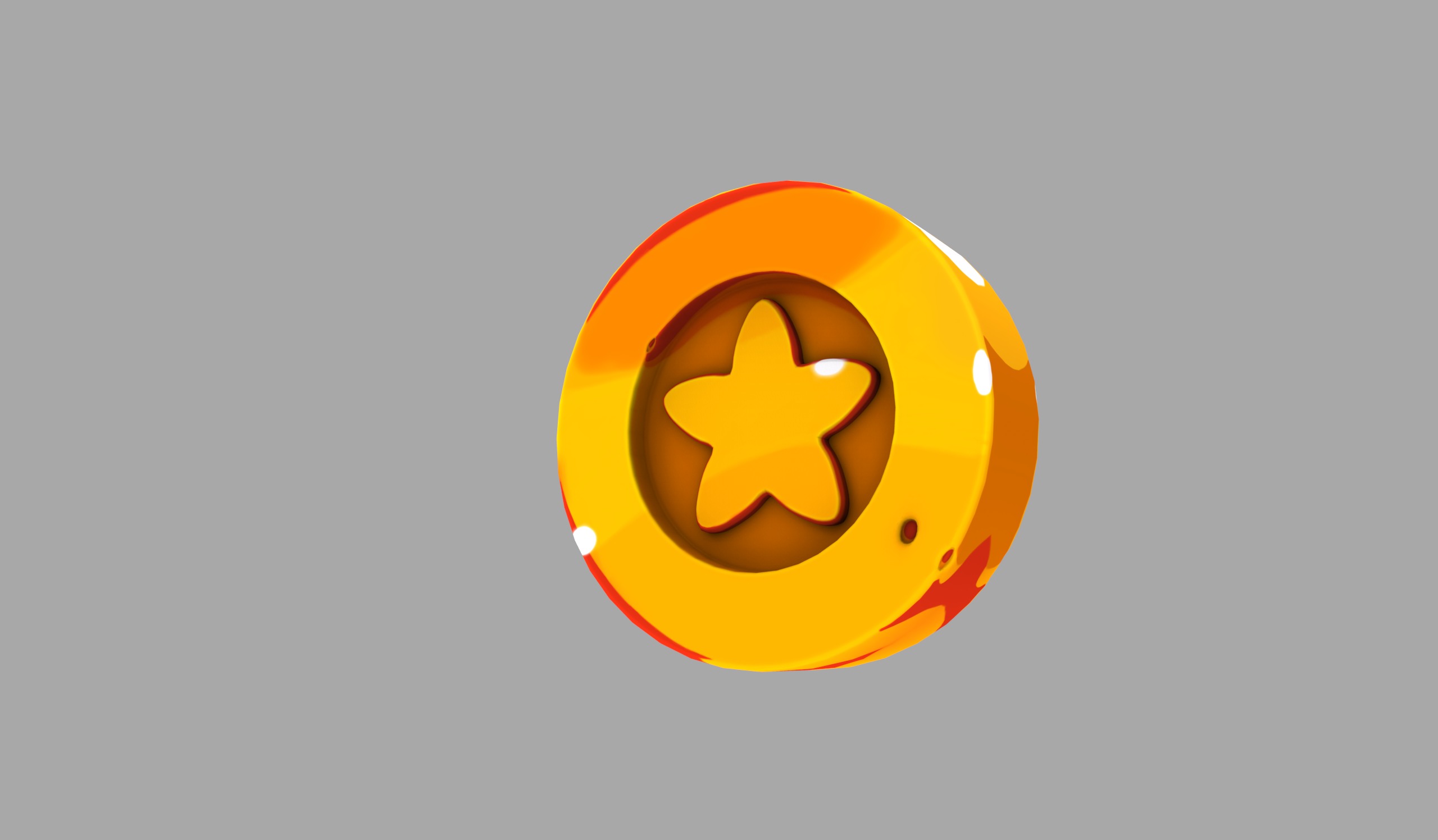 StarCoin and Heart 3D model Low-poly 3D model_7