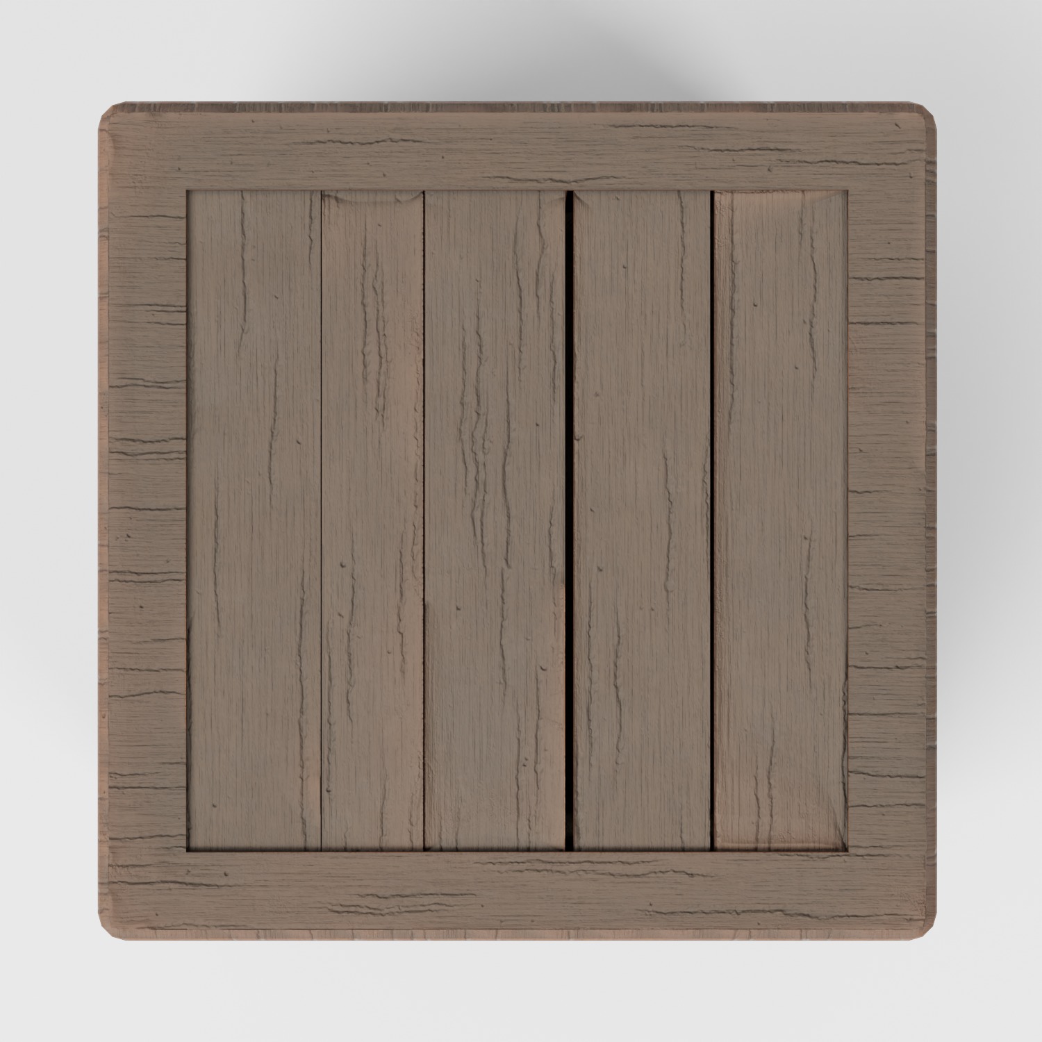 Simple Wood Box Low-poly 3D model_4