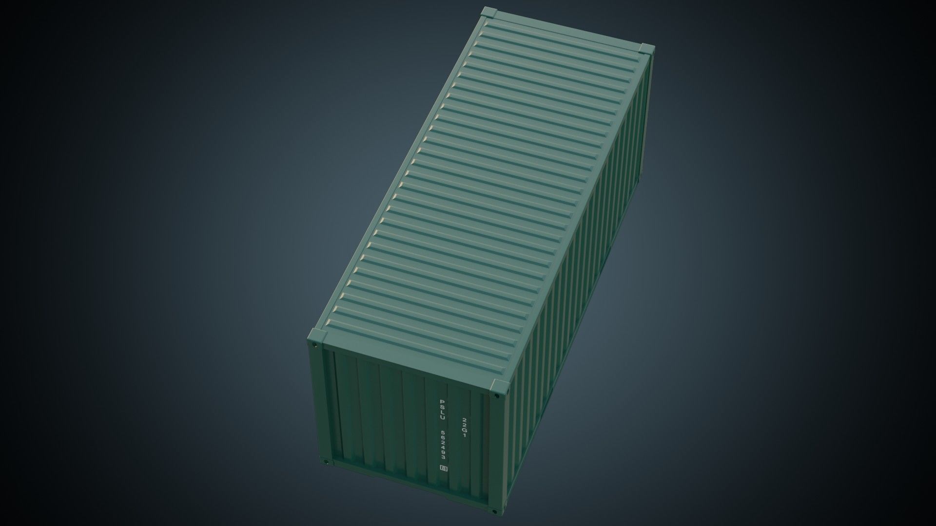 Cargo Container 6A Low-poly 3D model_5