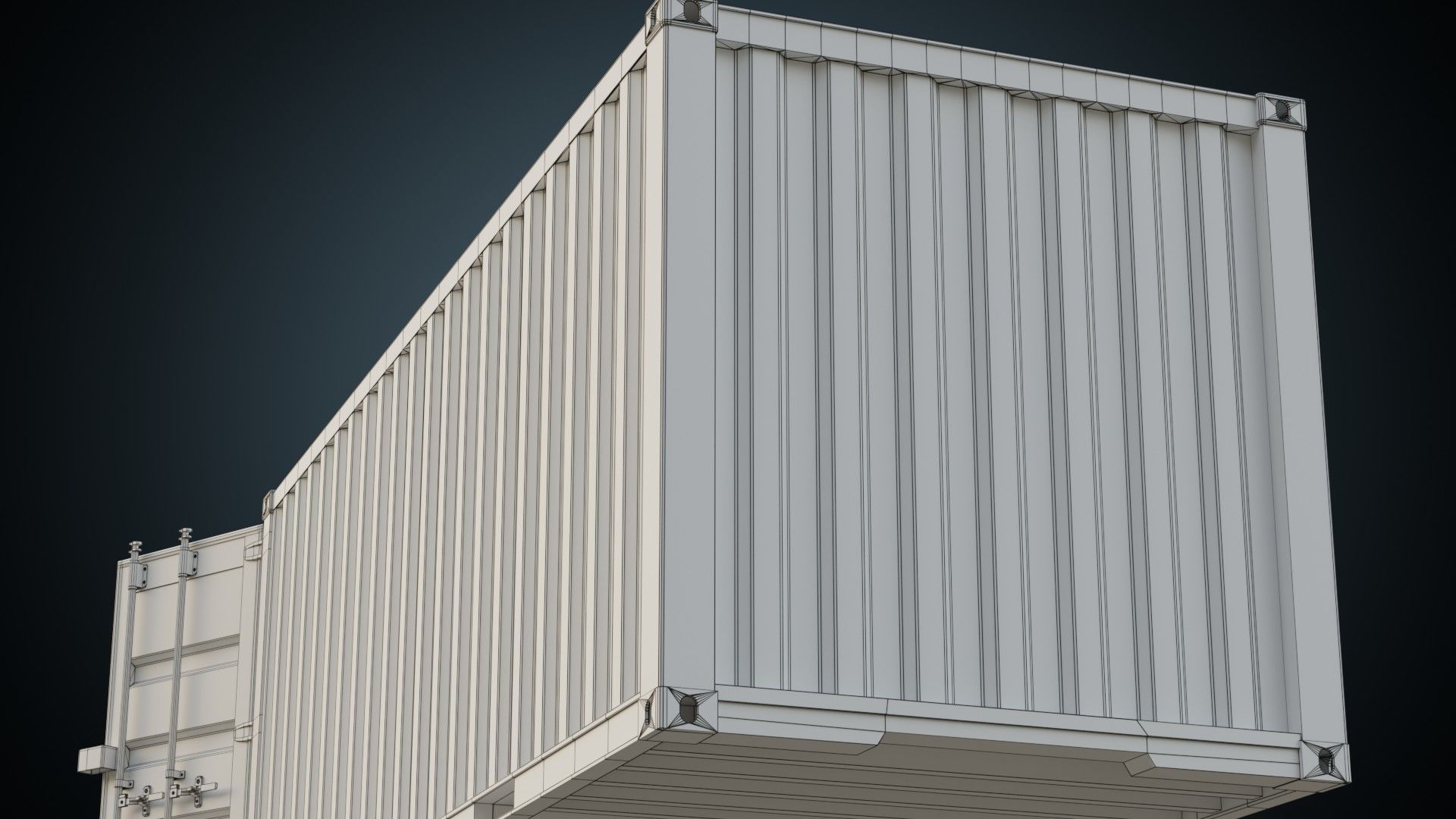 Cargo Container 6A Low-poly 3D model_11