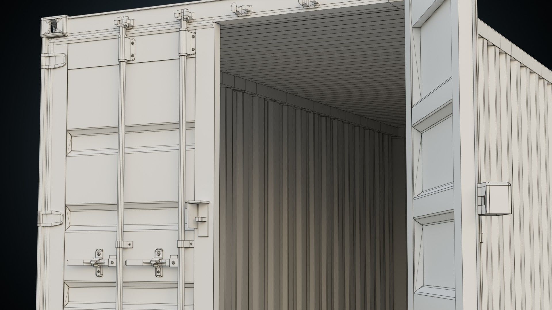 Cargo Container 6A Low-poly 3D model_10