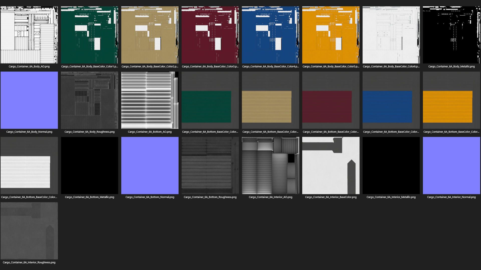 Cargo Container 6A Low-poly 3D model_13