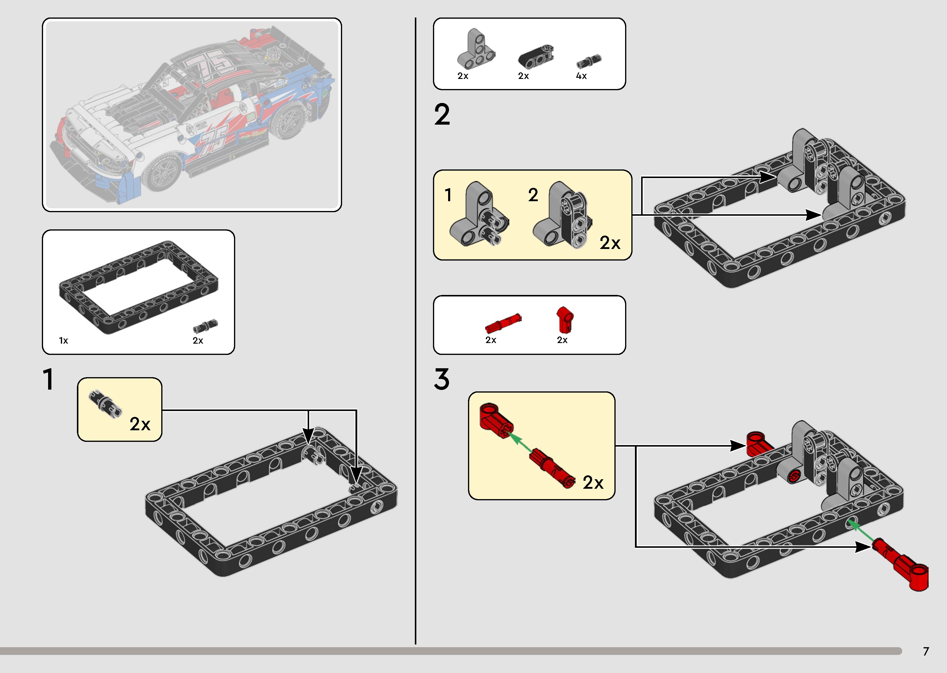 TwindBricks3D - 42153 NASCAR Next Gen Chevrolet Camaro ZL1 3D print model_2