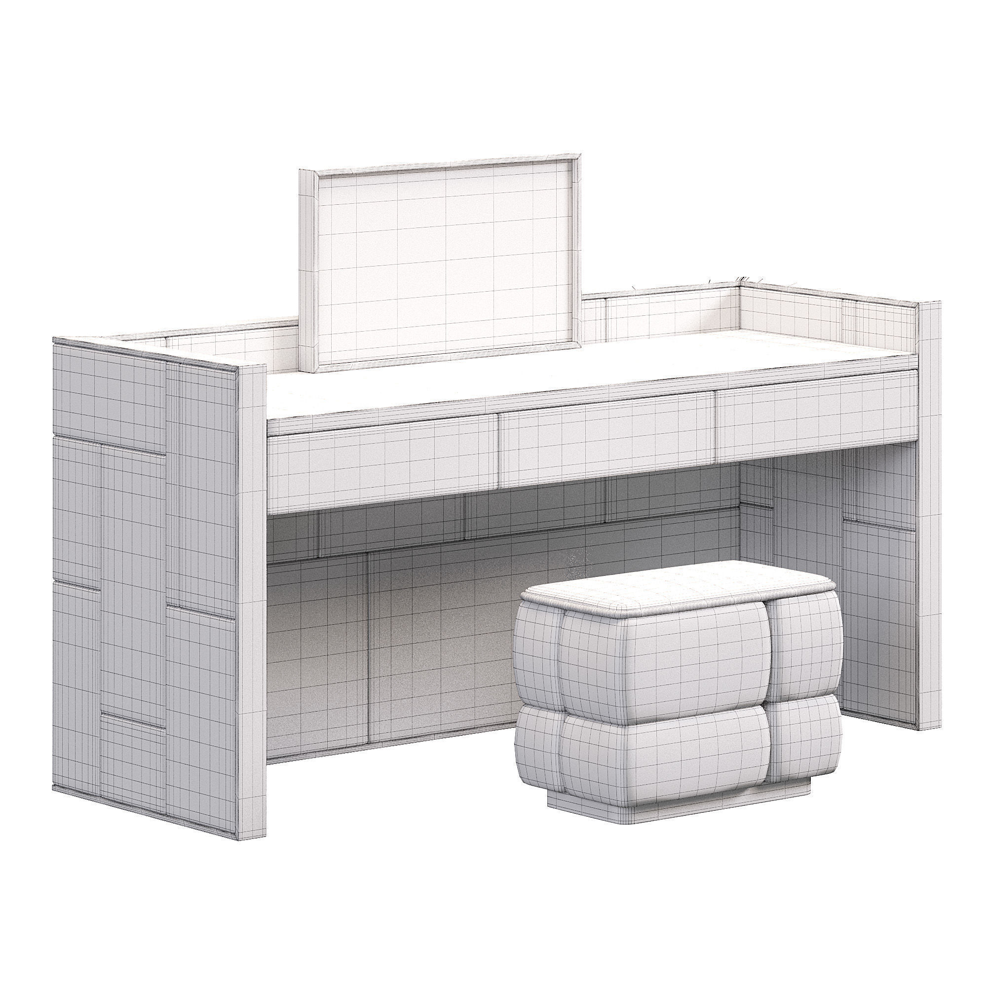 Simania Dressing Table 3D model_4
