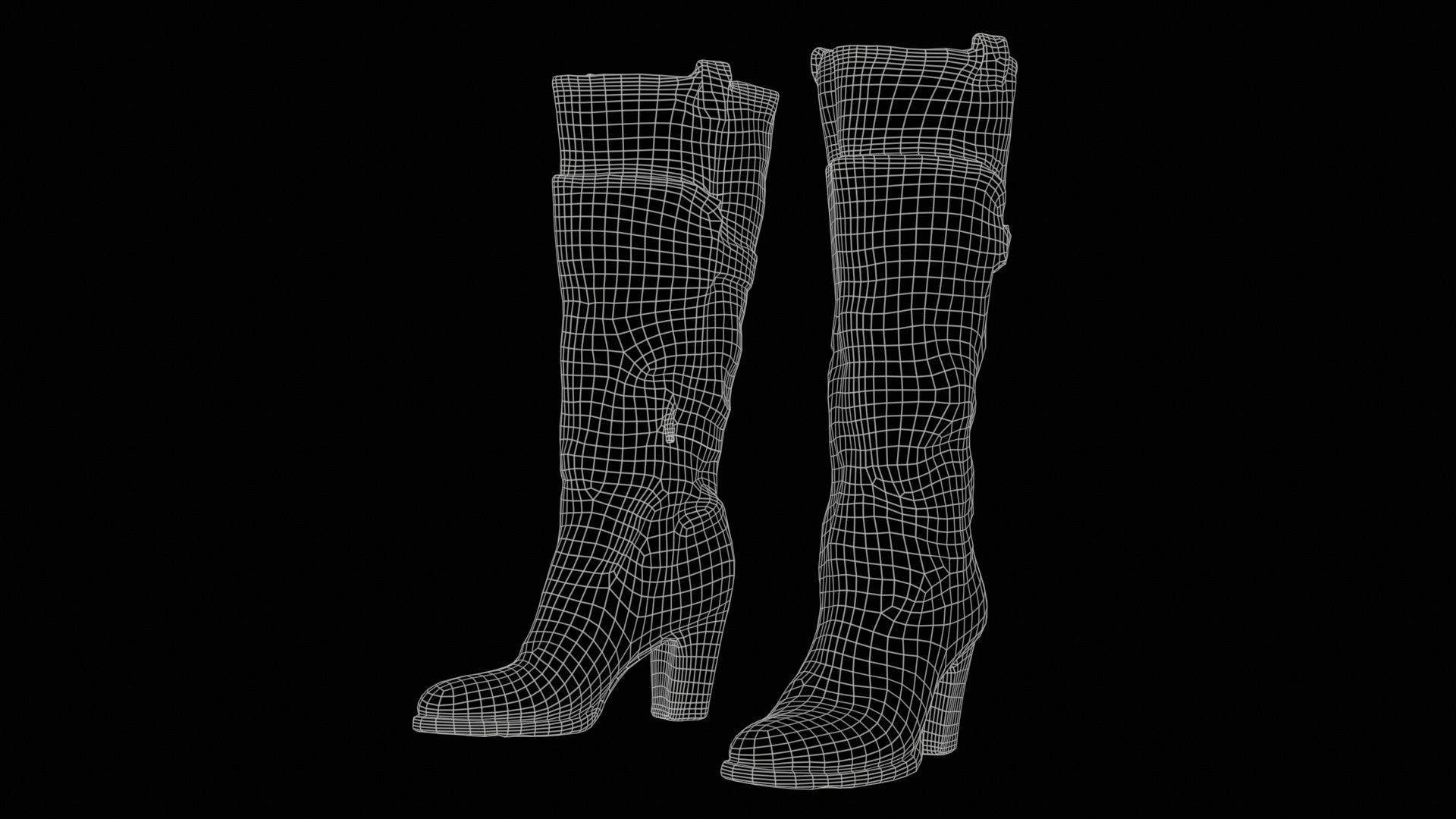 111 Boots Heels and Shoes for Woman Superbundle 3D Model Collection_35
