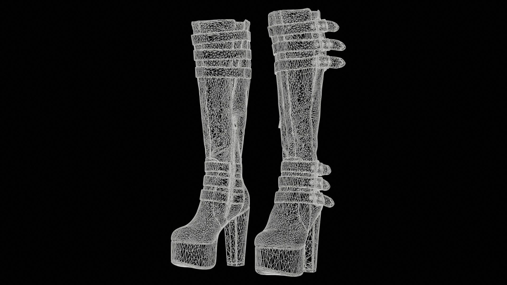 111 Boots Heels and Shoes for Woman Superbundle 3D Model Collection_30