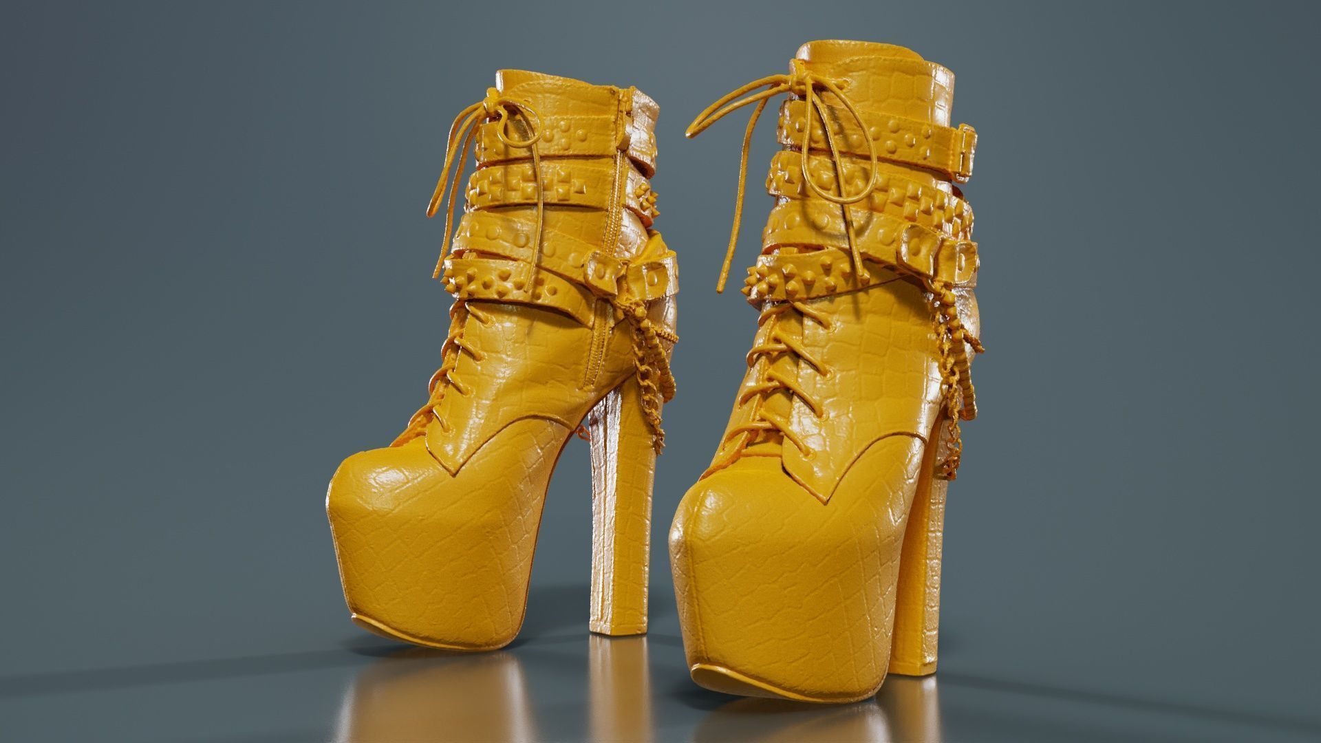 111 Boots Heels and Shoes for Woman Superbundle 3D Model Collection_9